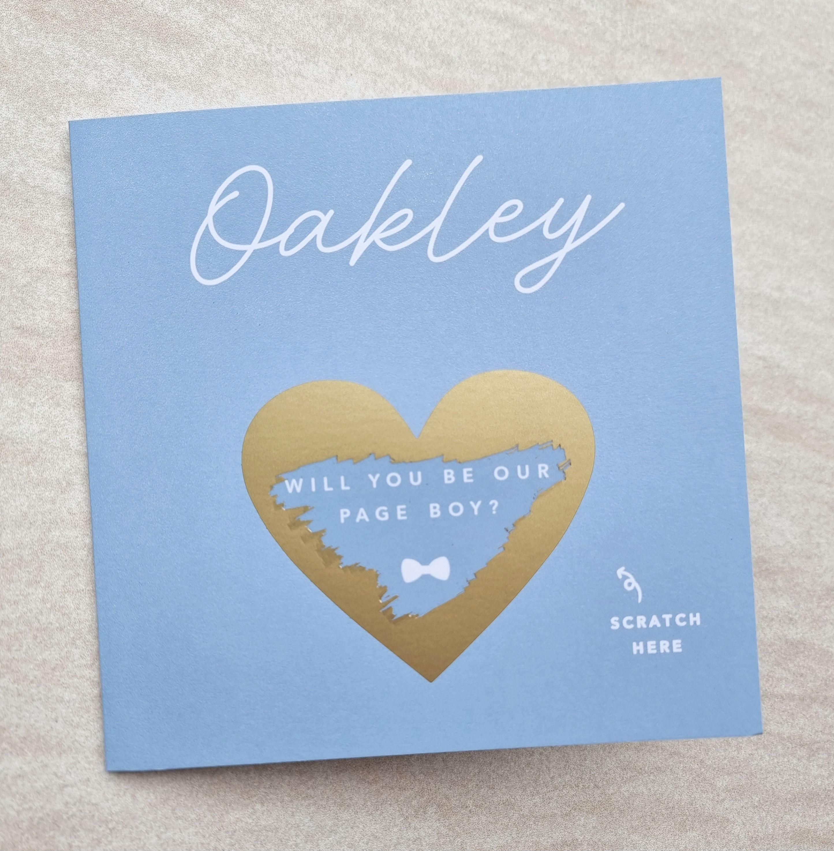 Will You Be Our Page Boy Card - Scratch & Reveal
