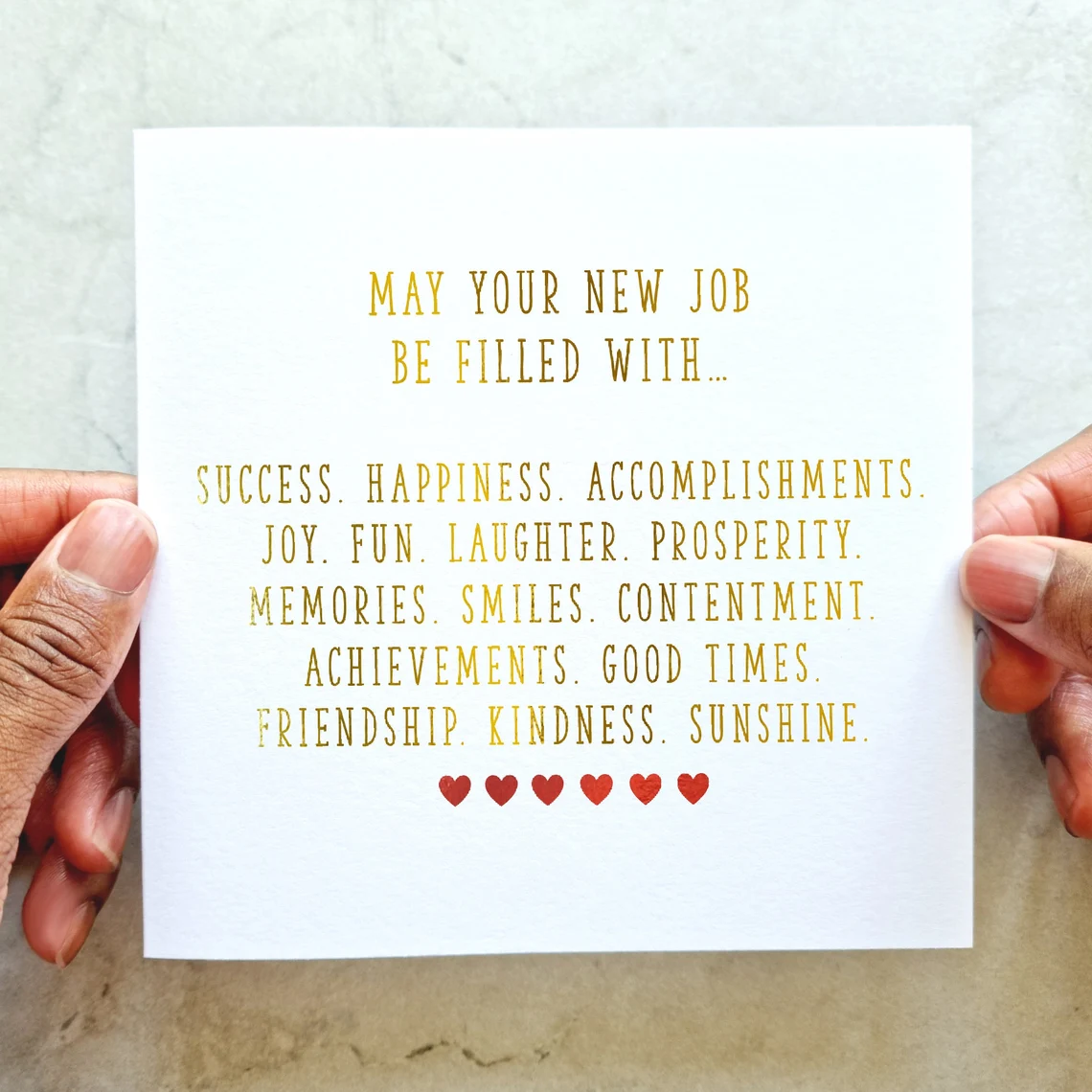 Poem New Job Card - Gold Foil