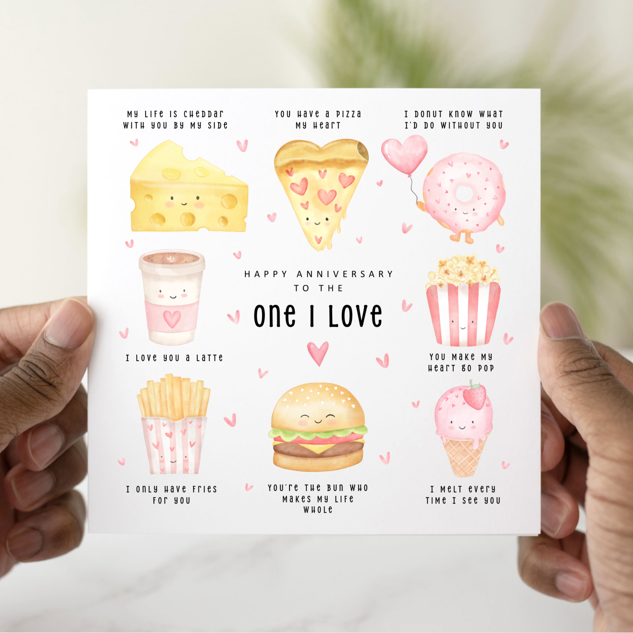 One I Love Anniversary Card - Food Puns