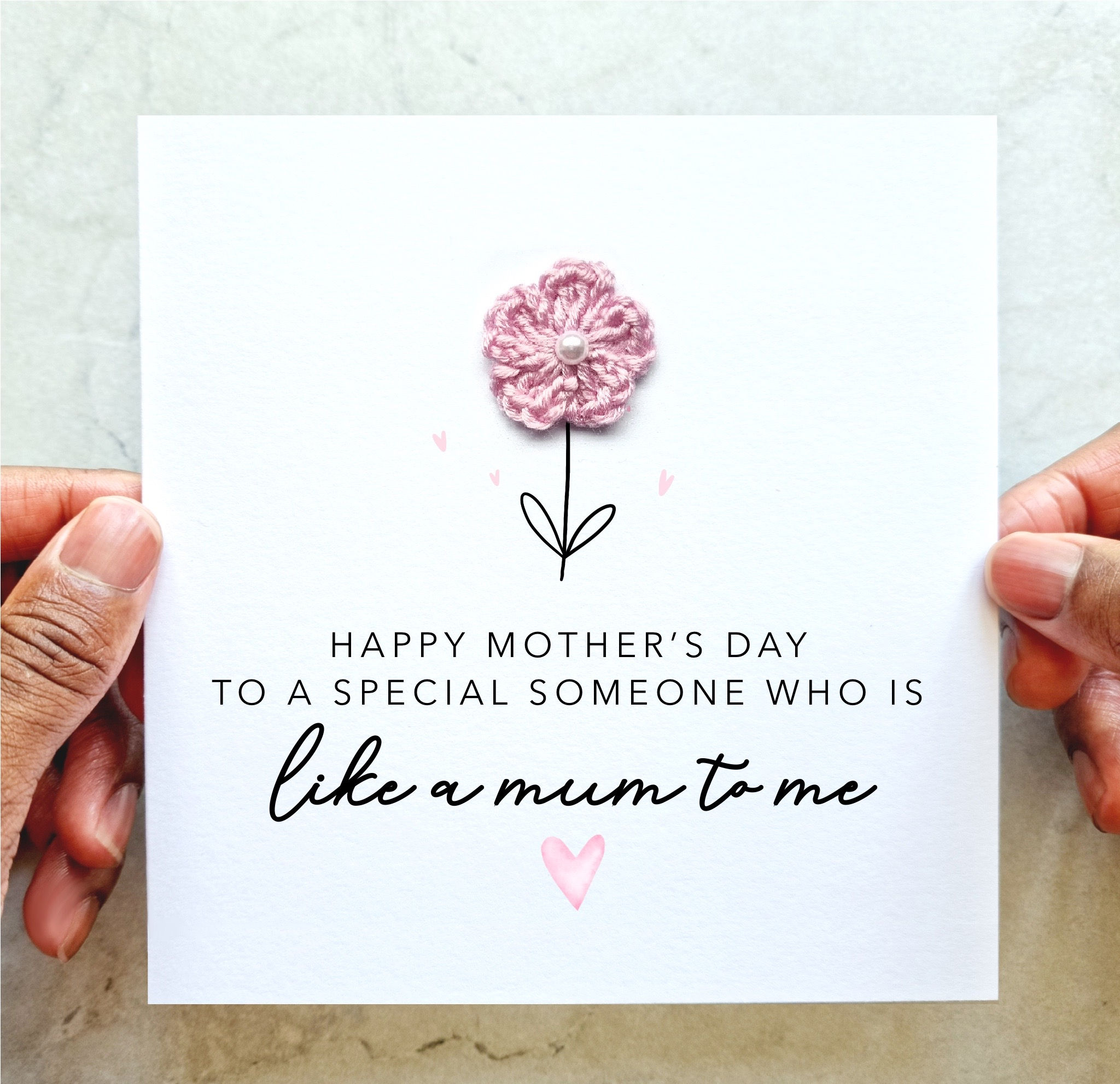 Flower Like A Mum Mother's Day Card - Crochet Flower