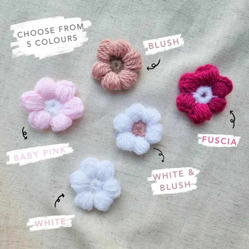 Thumbnail: Personalised 1st Birthday Card - Crochet Puff Flower