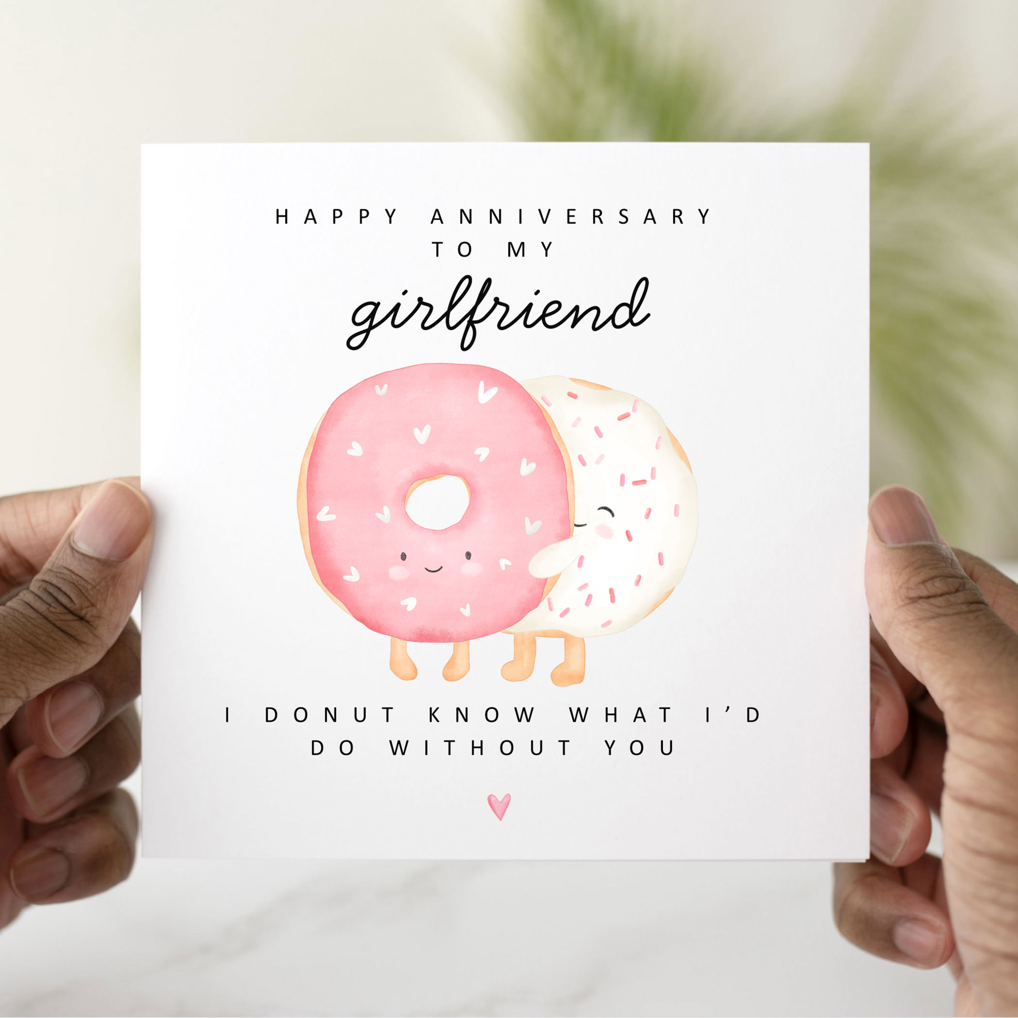 Girlfriend Anniversary Card - Donut