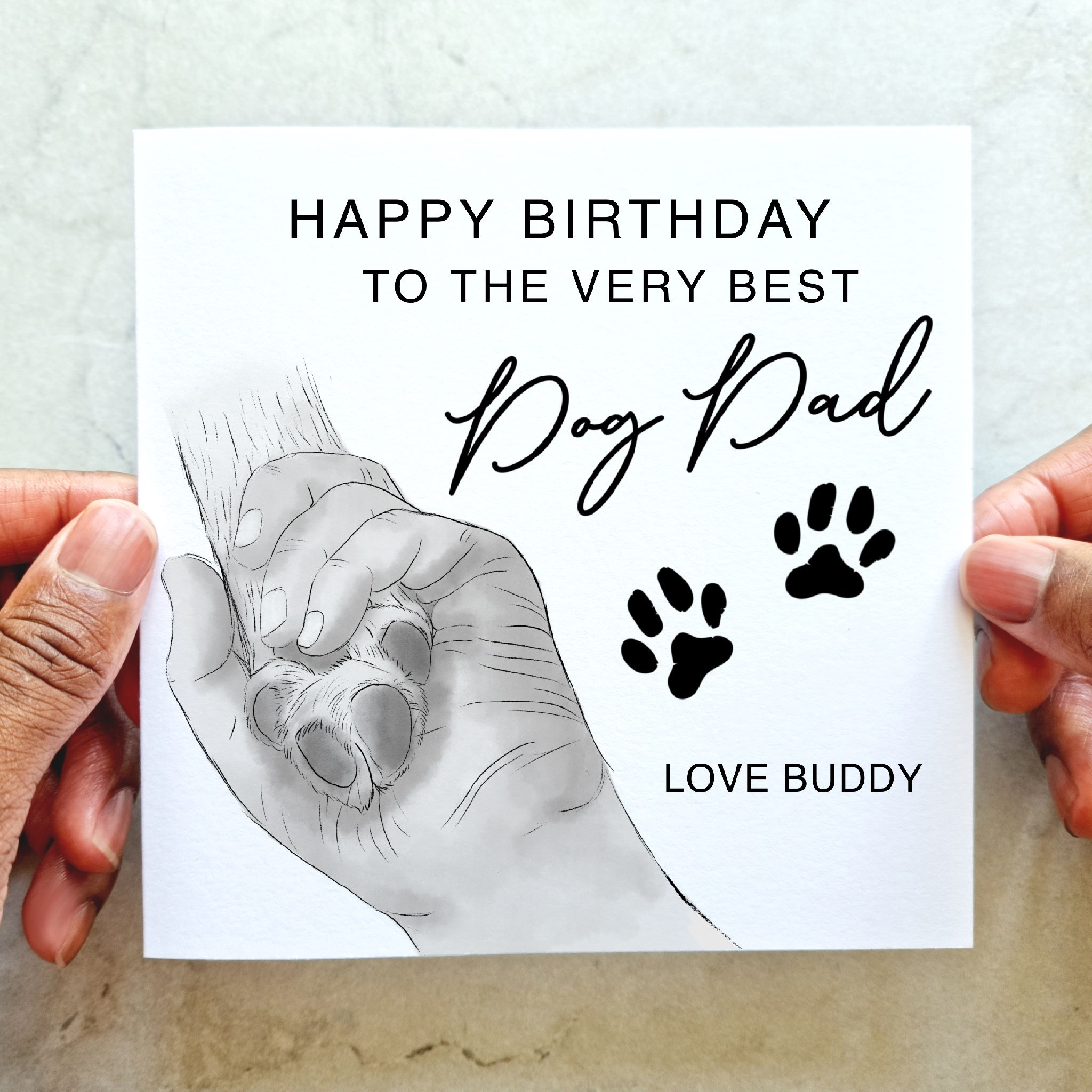 Personalised Dog Dad Birthday Card - From Dog