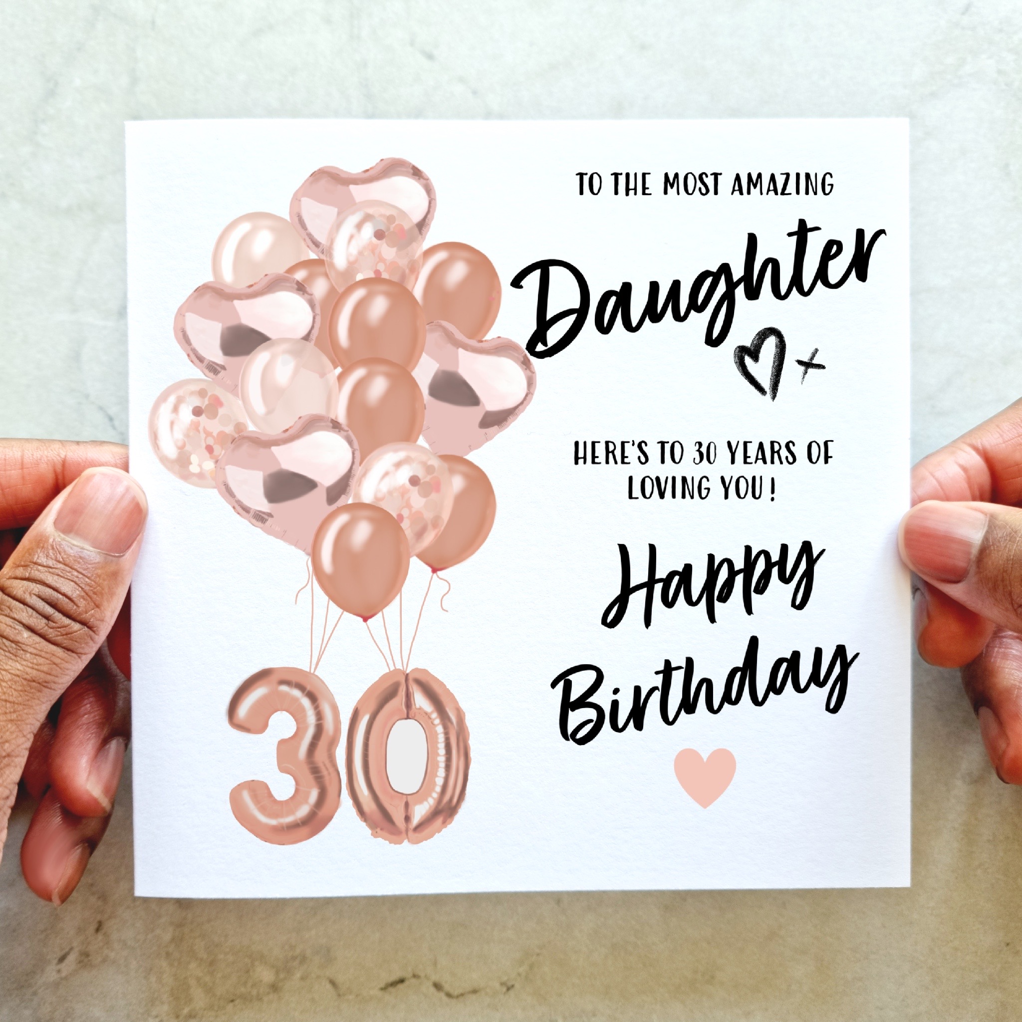 Daughter 30th Birthday Card - Balloons