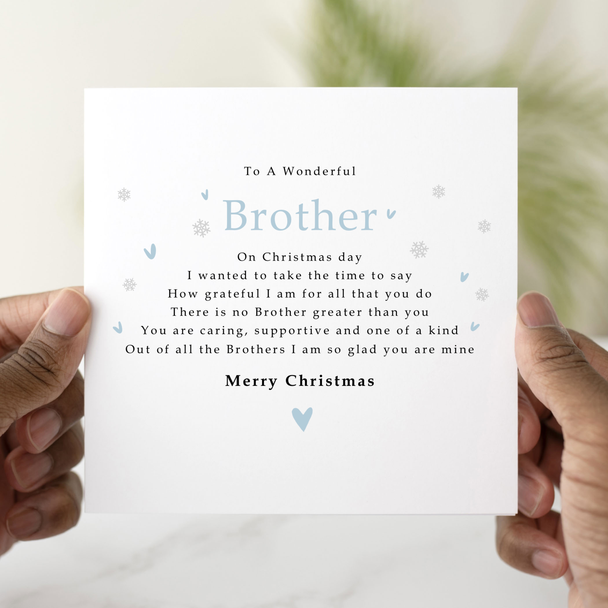 Brother Christmas Card - Poem