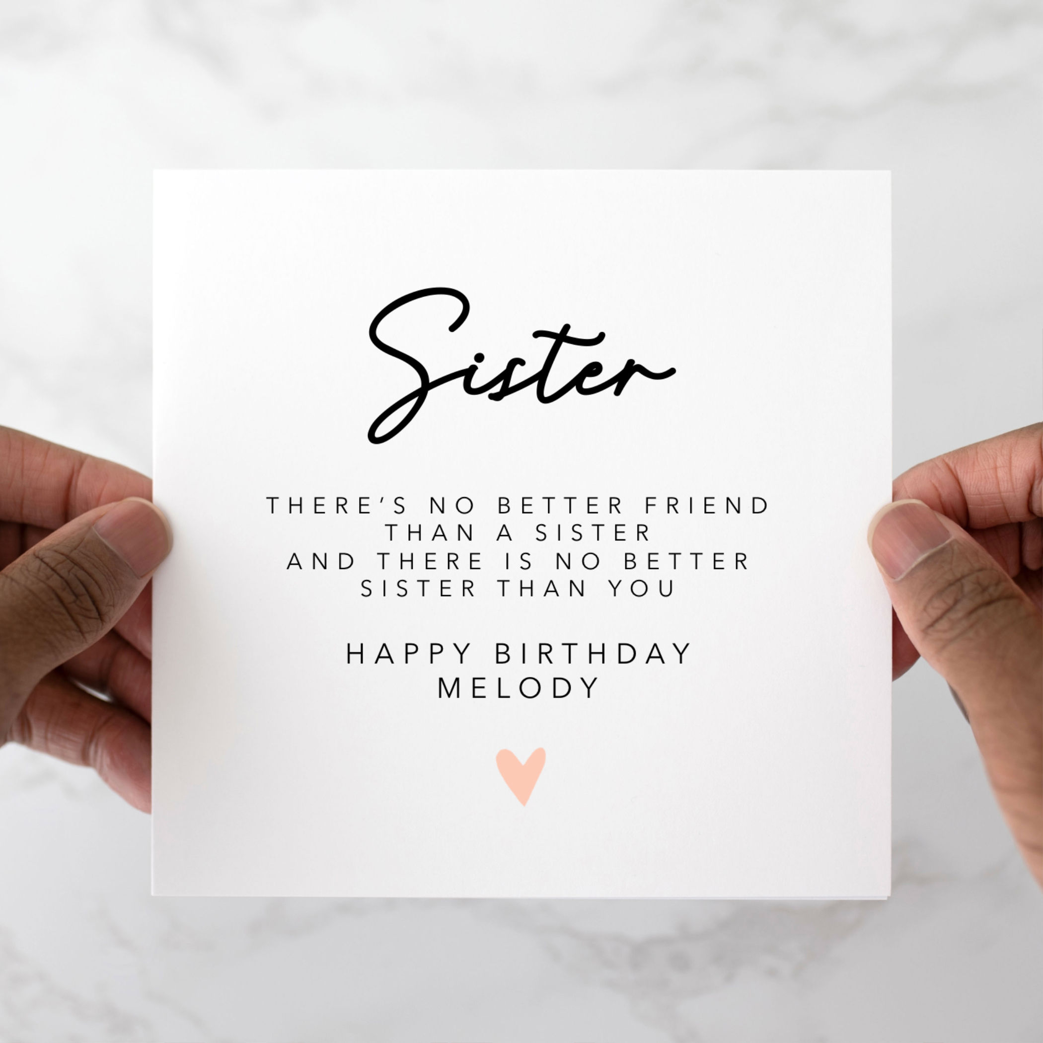 Personalised Sister Birthday Card - Better