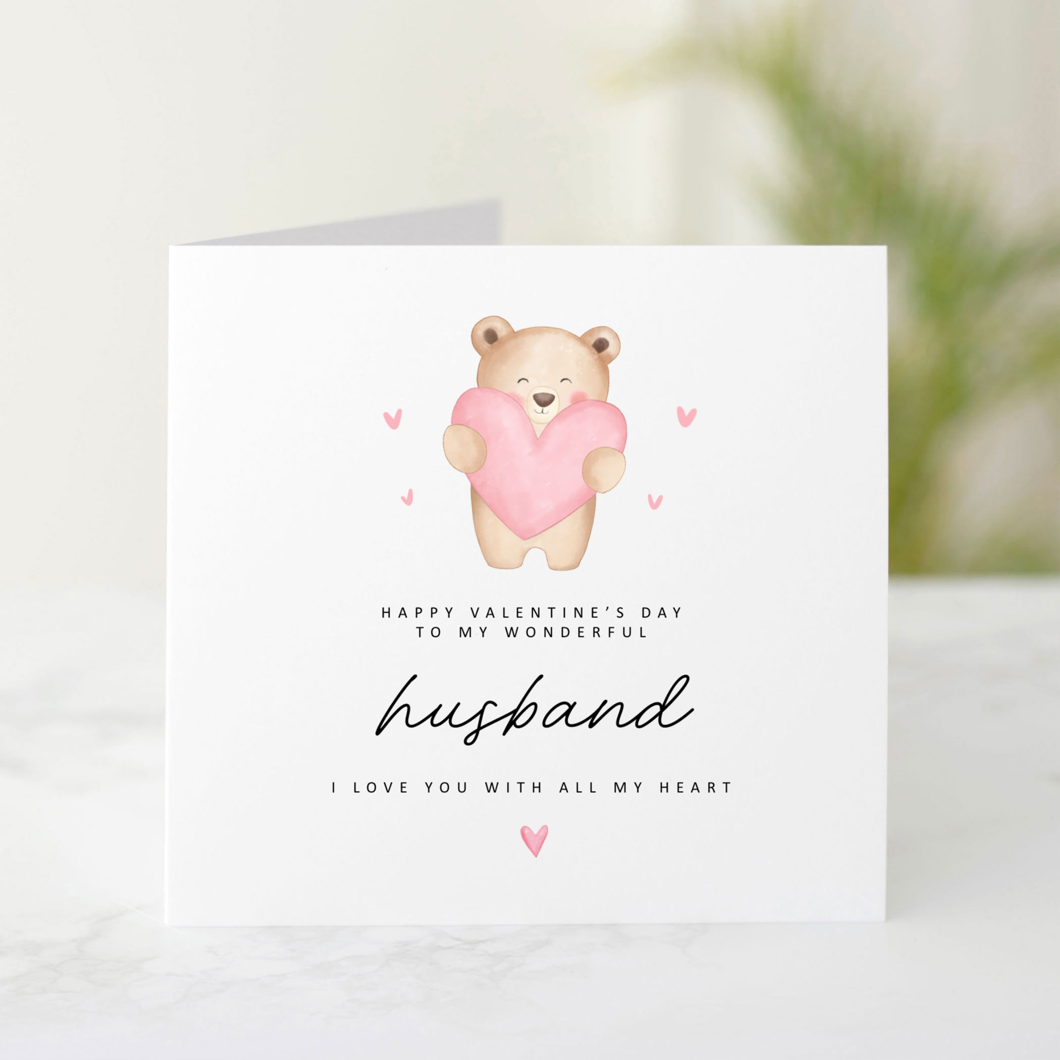 Husband Valentine's Day Card - Bear