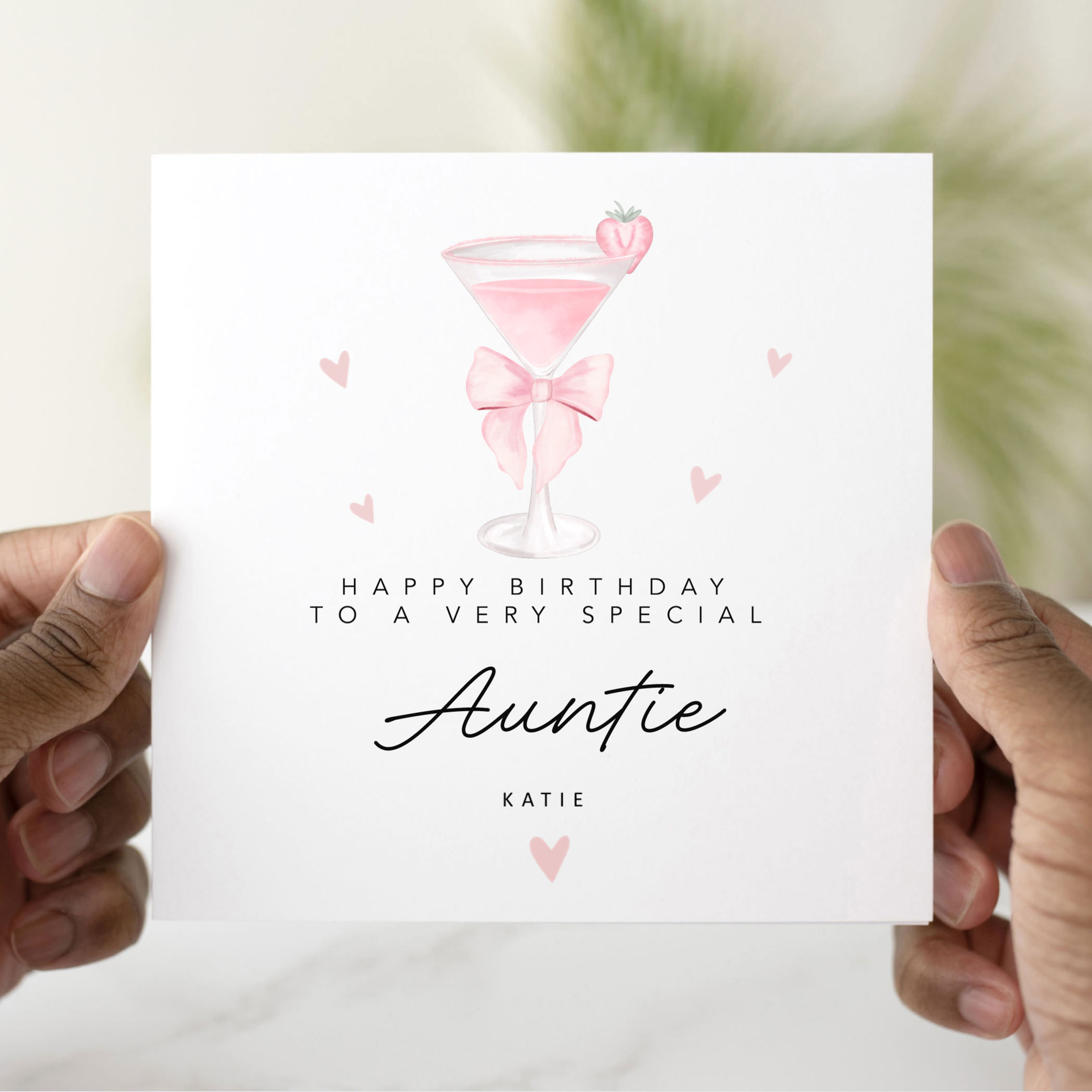Cocktail Auntie Birthday Card