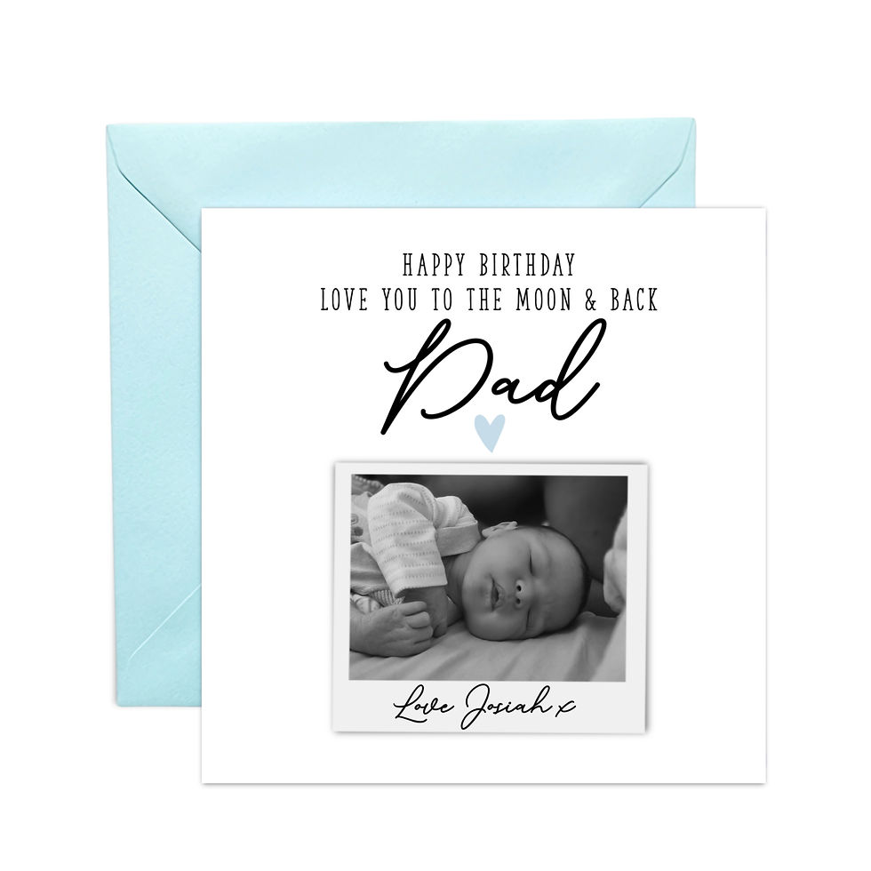 Personalised Dad Birthday Card - Photo Card