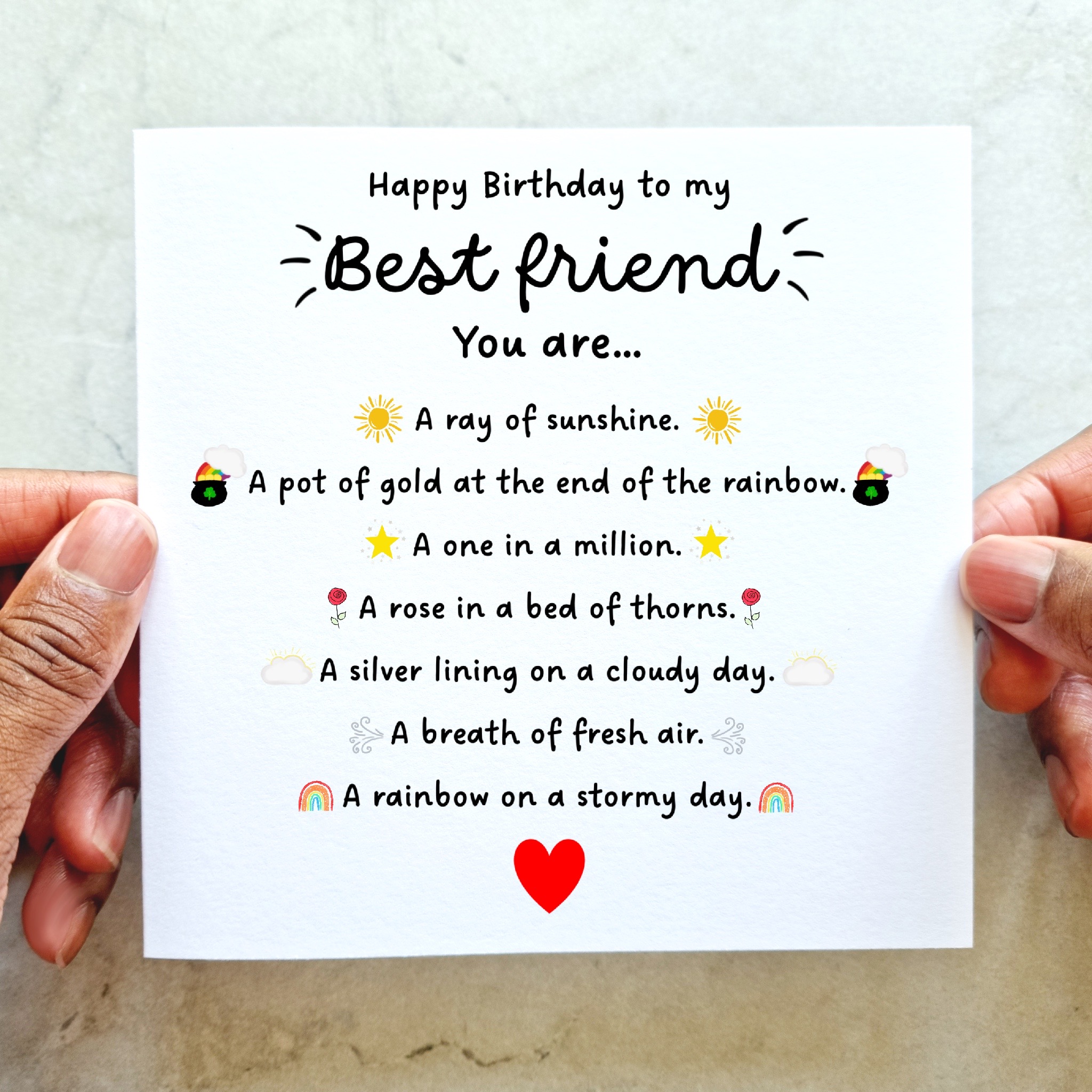 Best Friend Birthday Card - You Are