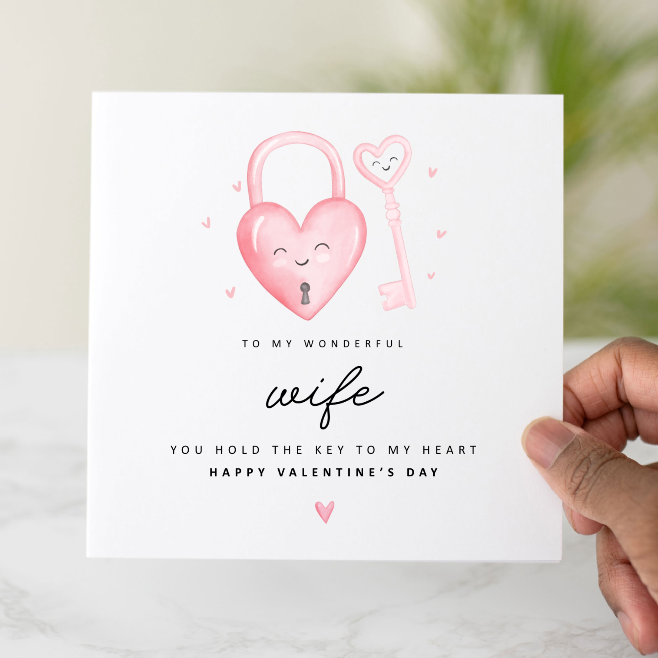 Wife Valentine's Day Card - Lock & Key