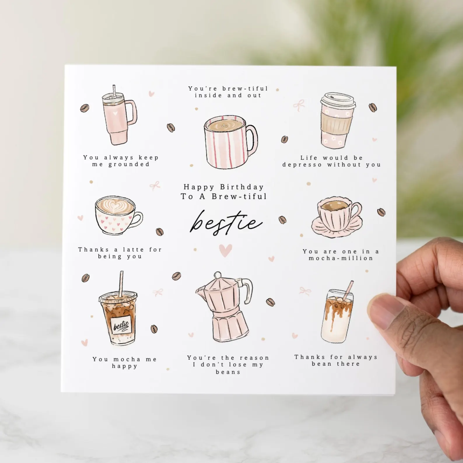 Funny Coffee Best Friend Birthday Card