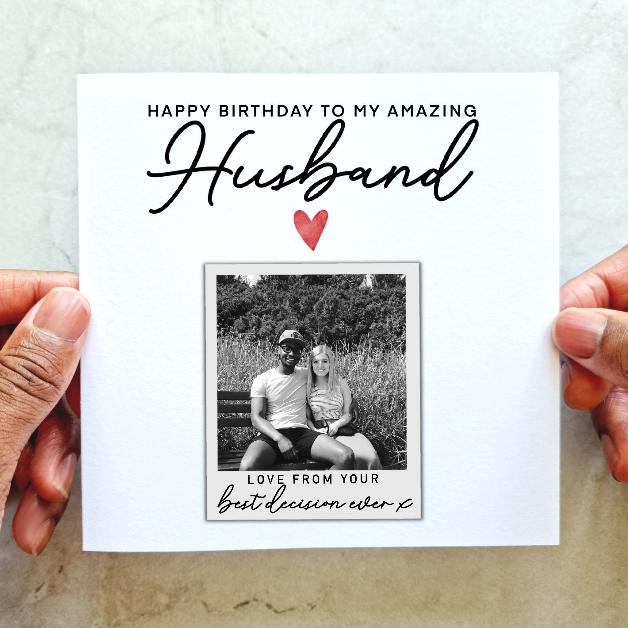 Husband Birthday Card - Photo Card
