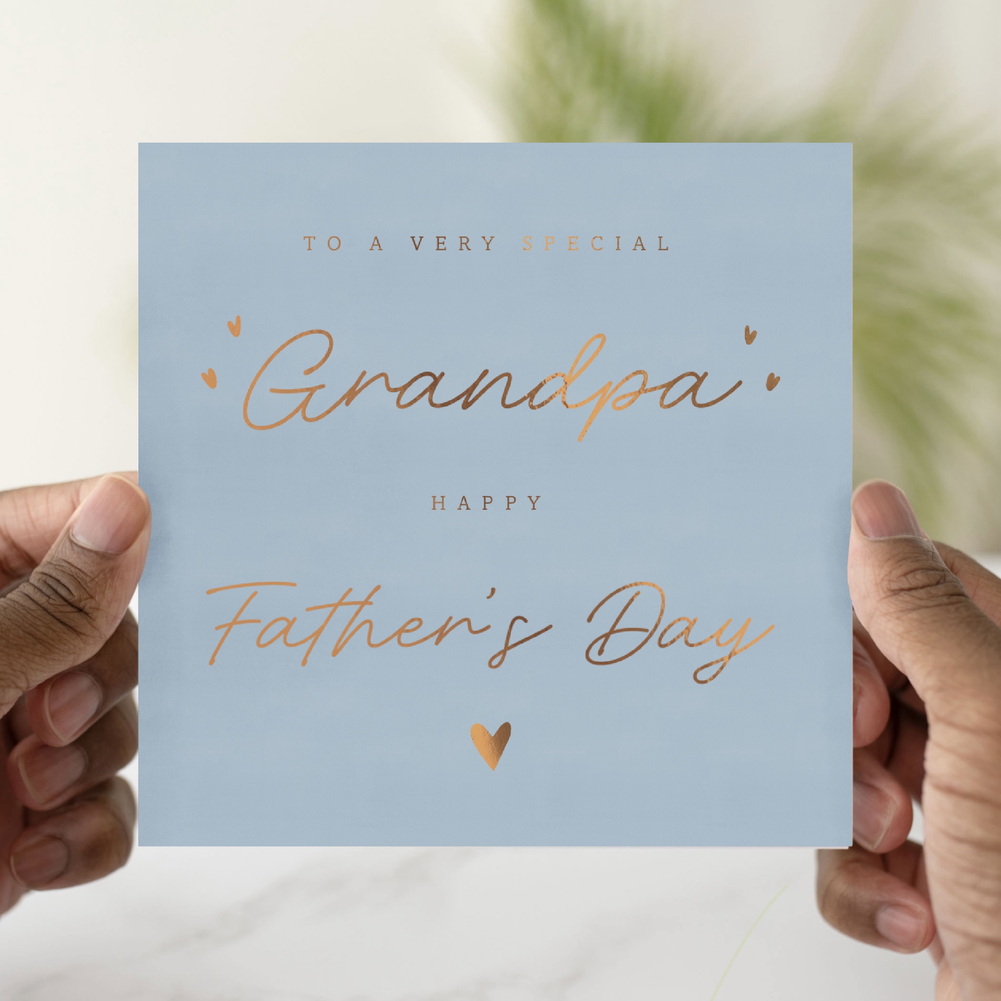 Grandpa Father's Day Card - Bronze Foil