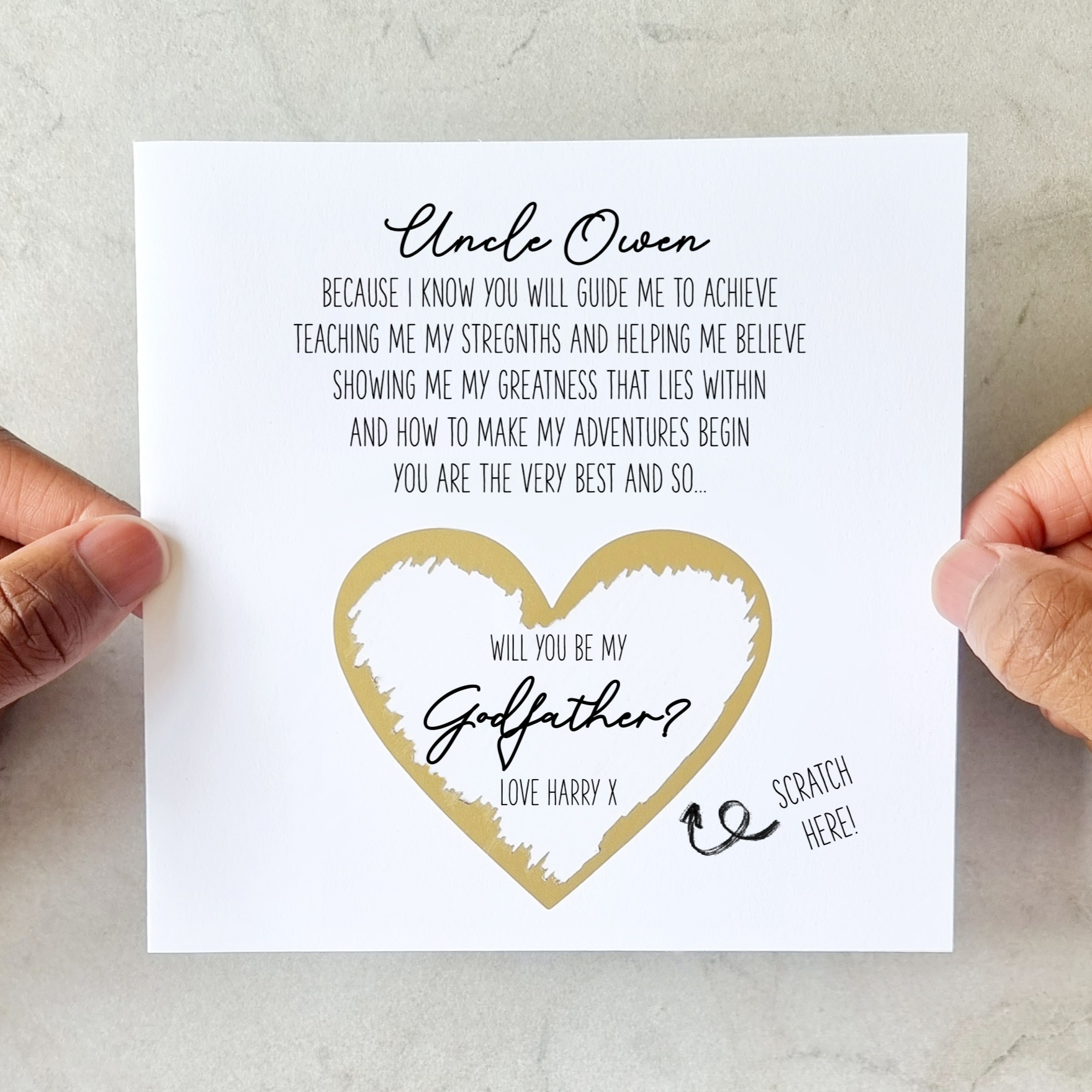 Will You Be My Godfather Card - Scratch & Reveal