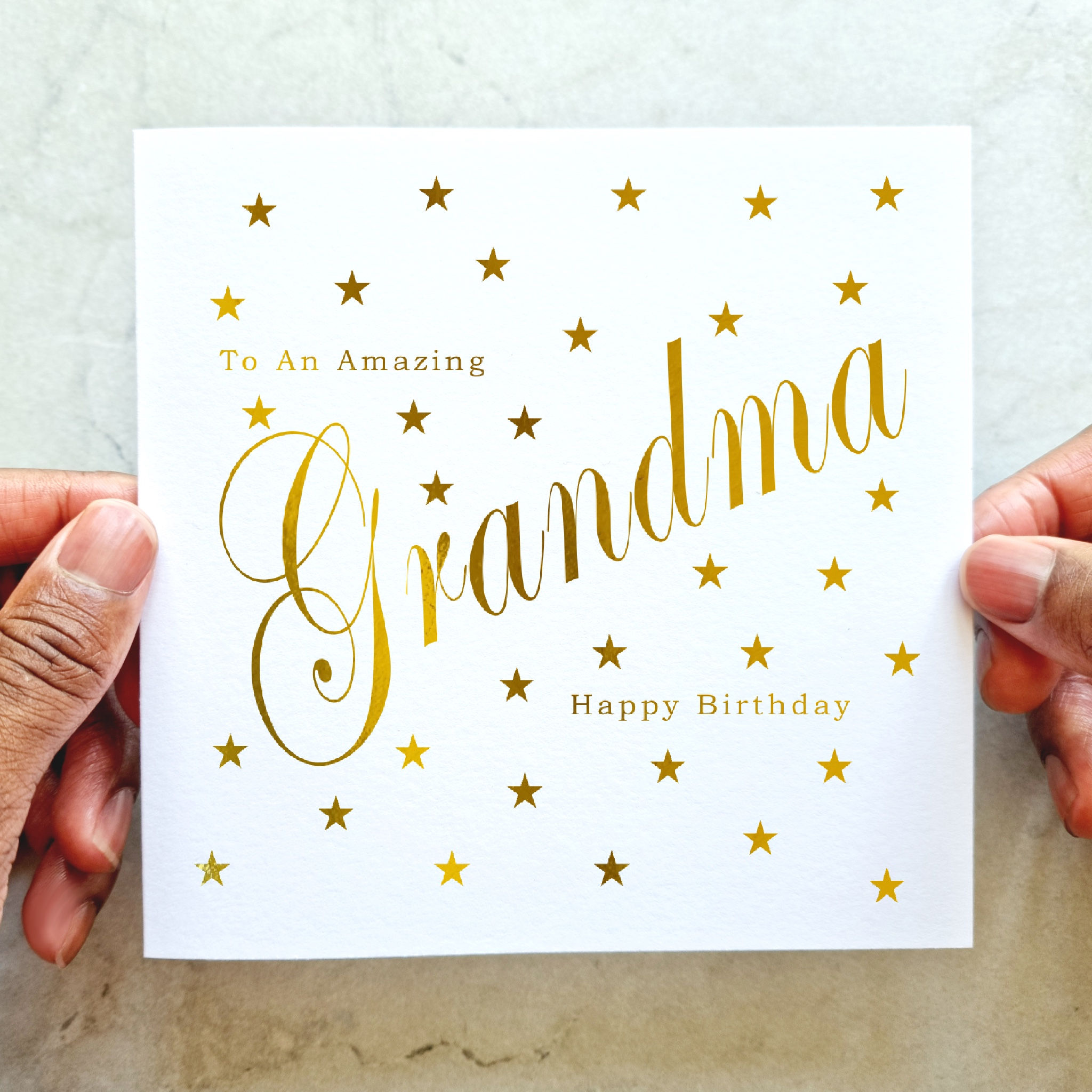 Grandma Birthday Card - Gold Foil