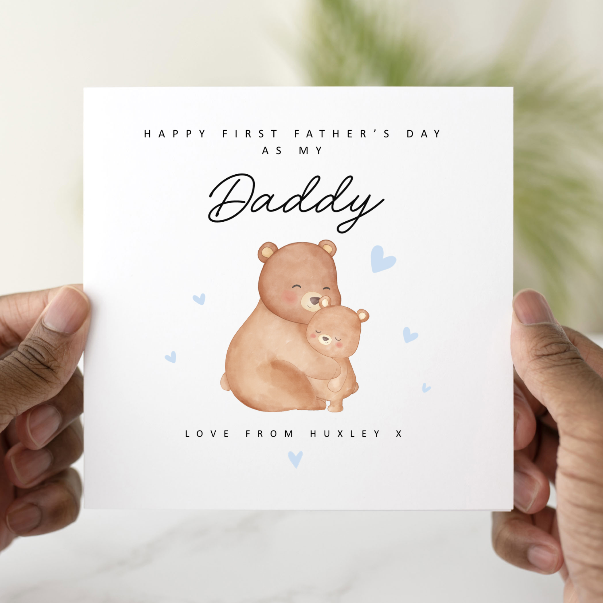 Personalised Bear Daddy 1st Father's Day Card