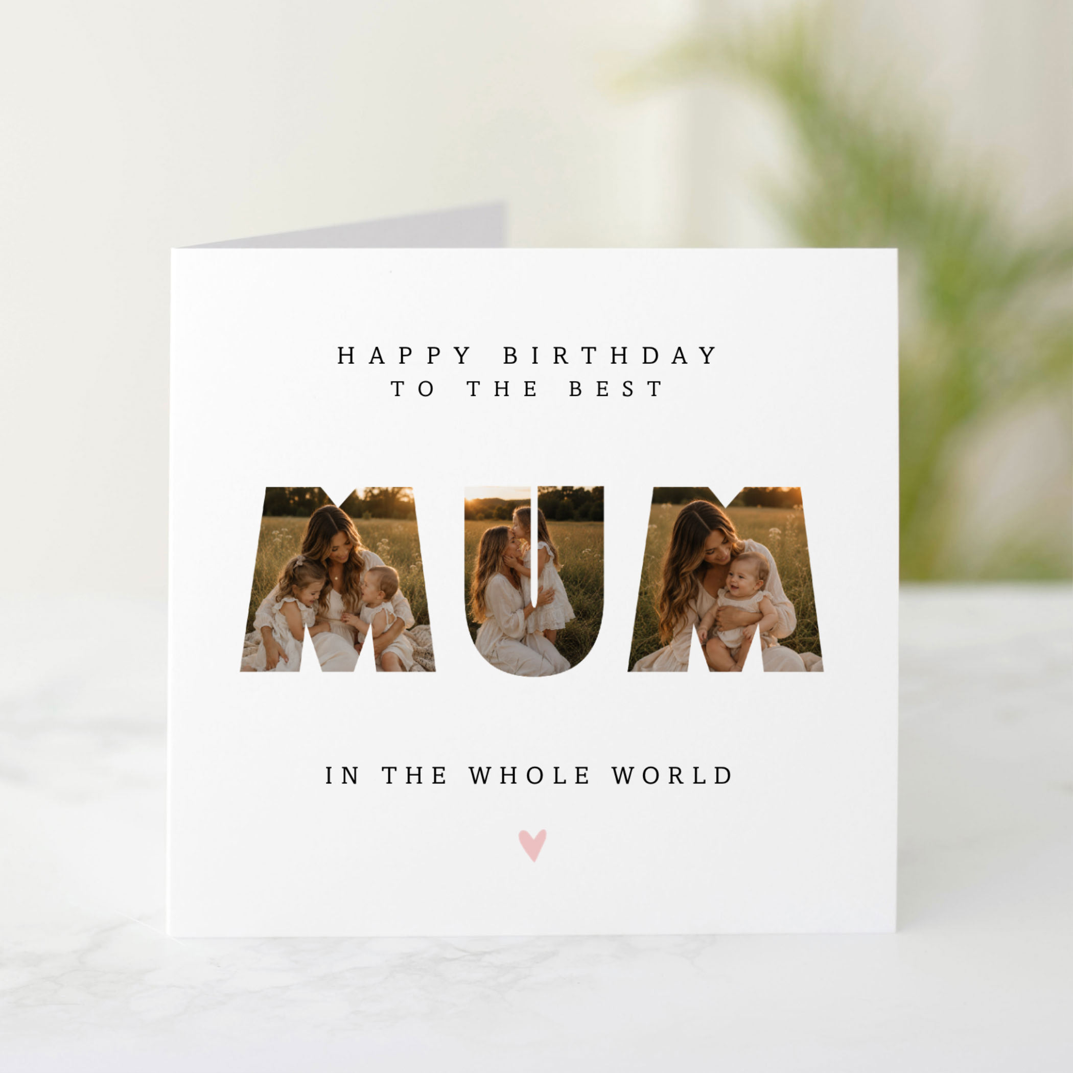 Personalised Mum Birthday Card - Add Your Own Photos