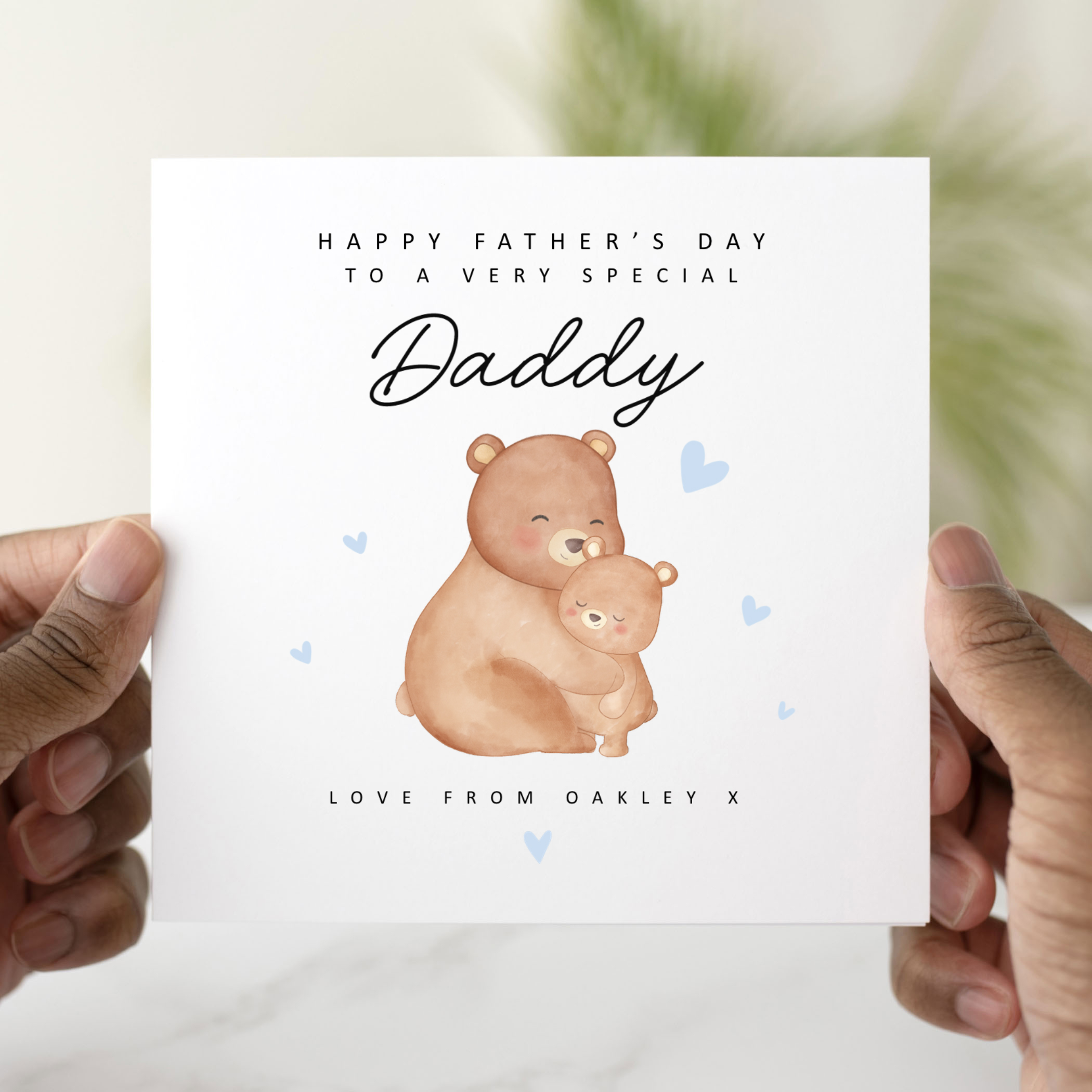 Personalised Bear Daddy Father's Day Card