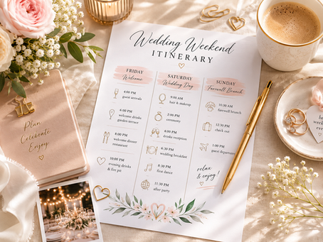 The Ultimate Wedding Weekend Itinerary Guide & Free Printable Wedding Weekend Itinerary Planner
