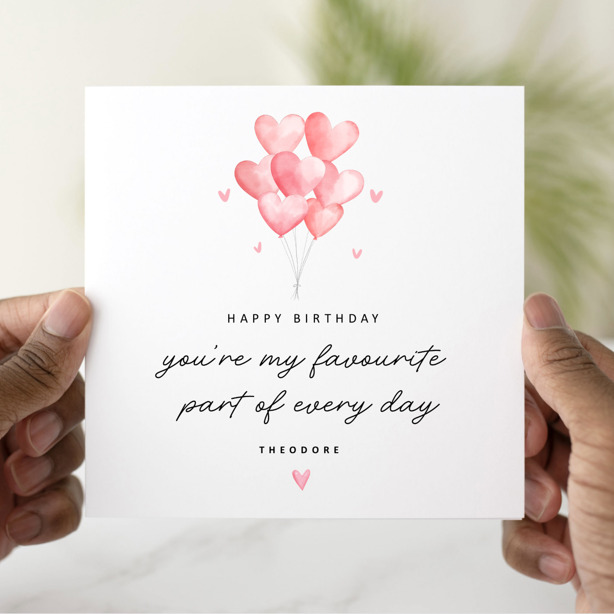 You're My Favourite Person Birthday Card -
