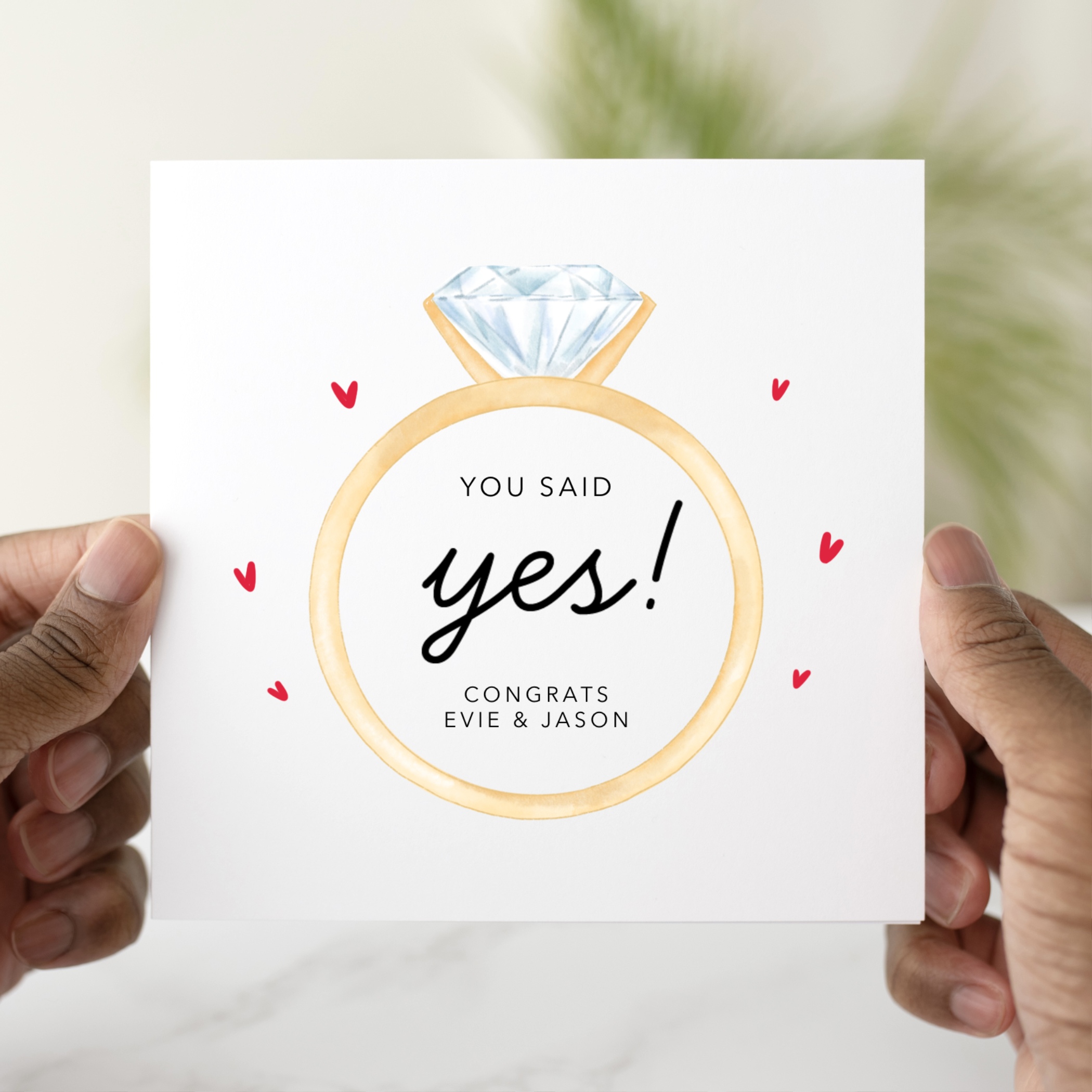 Personalised Engagement Card - You Said Yes