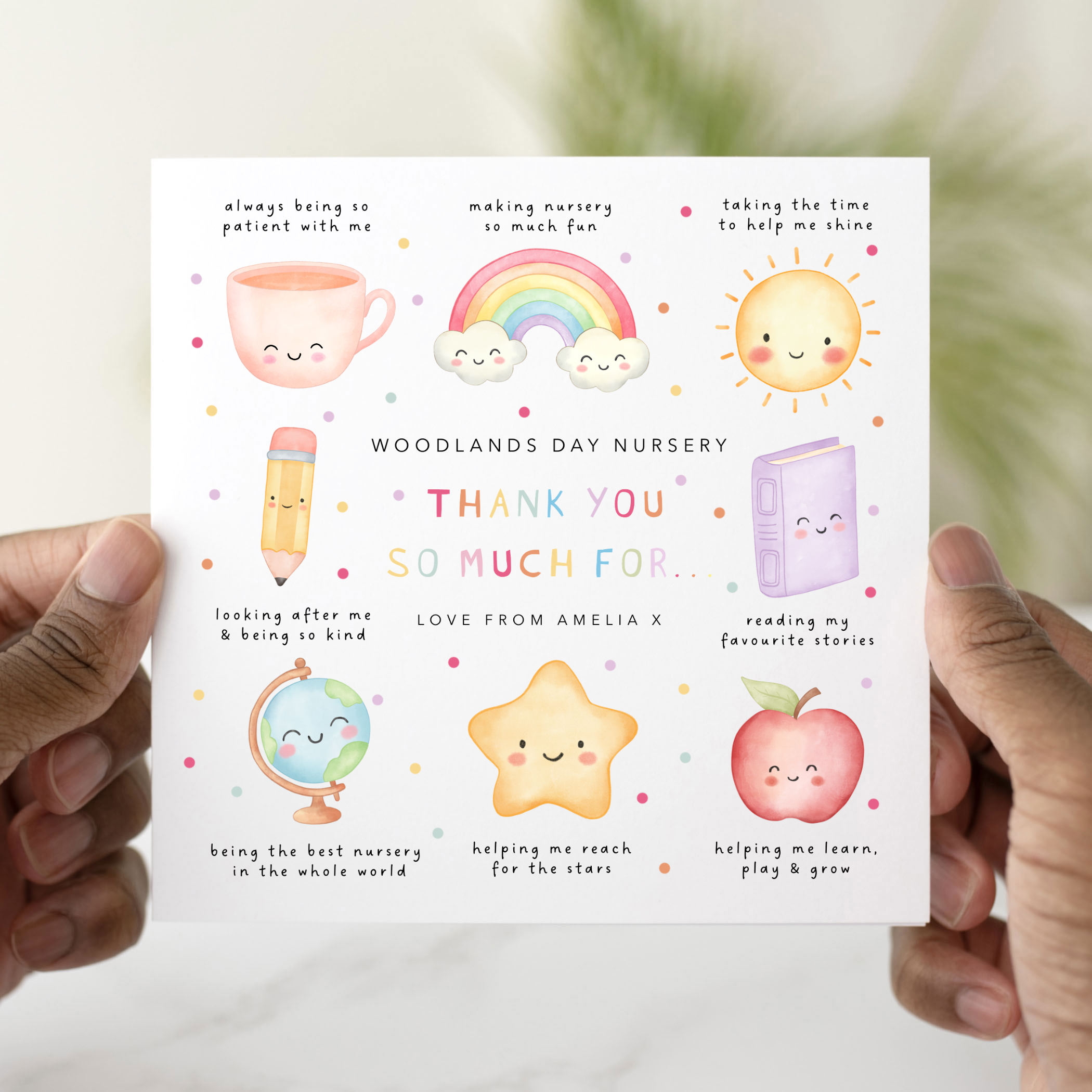 Personalised Nursery Thank You Card - Cute Puns