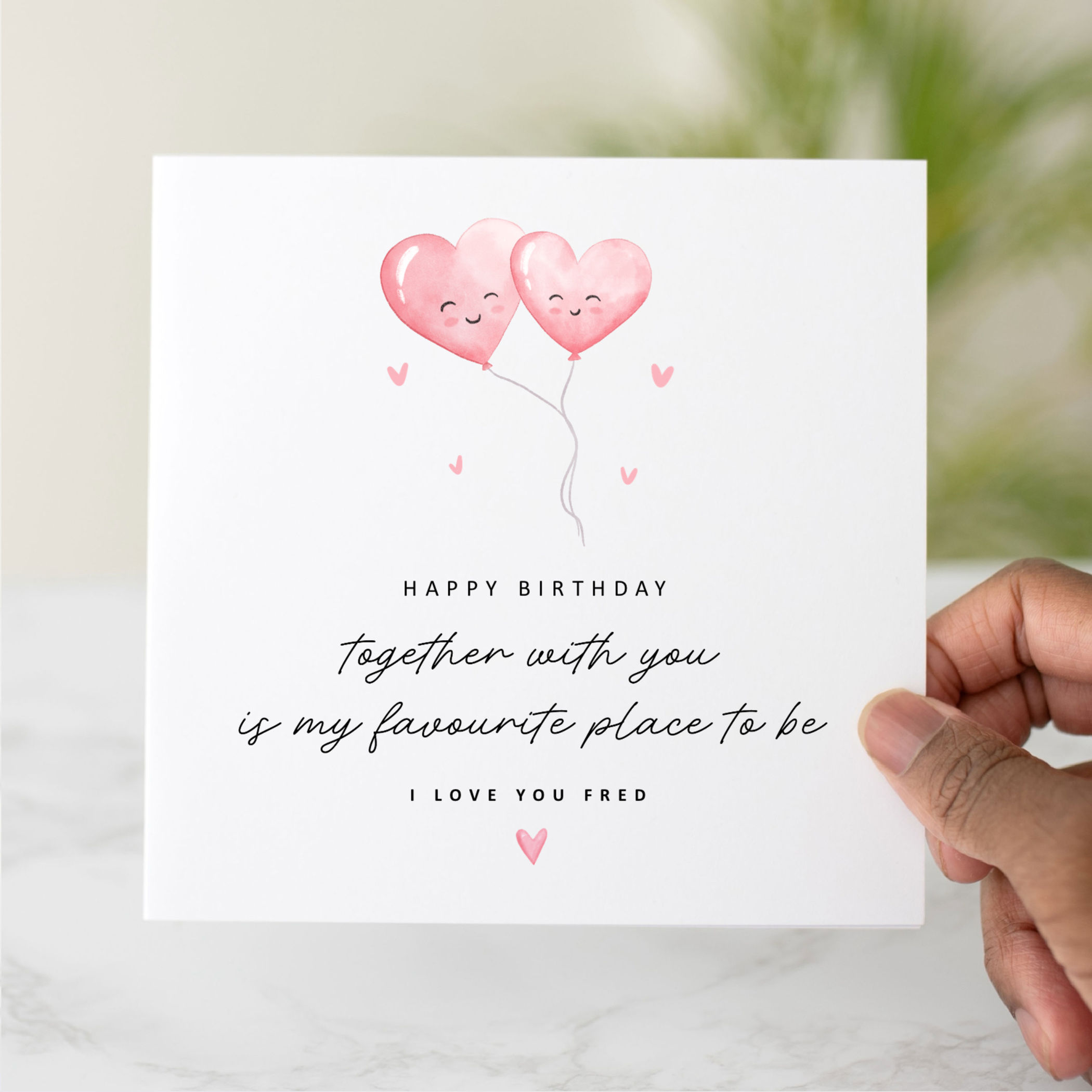 Personalised Birthday Card - My Favourite Place