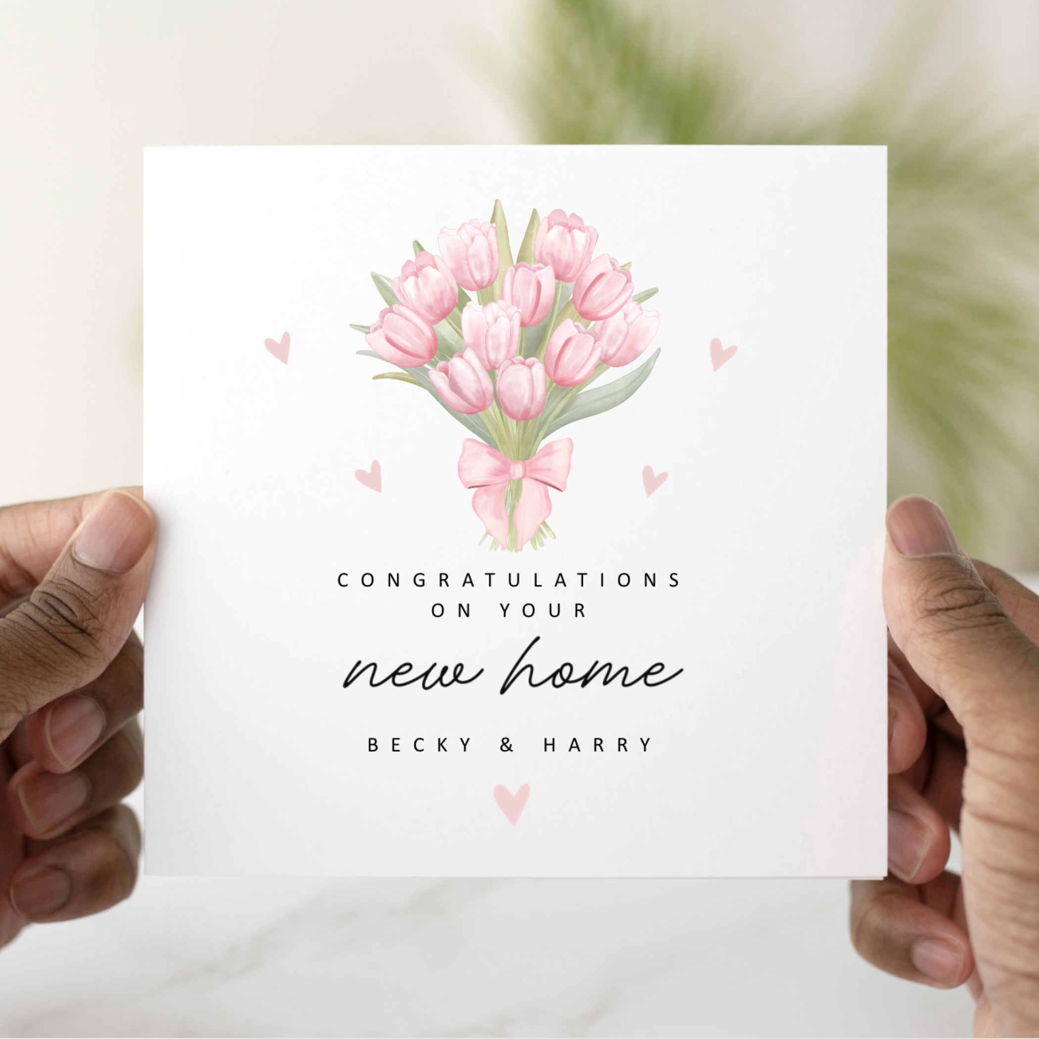 Personalised New Home Card - Flower Bouquet