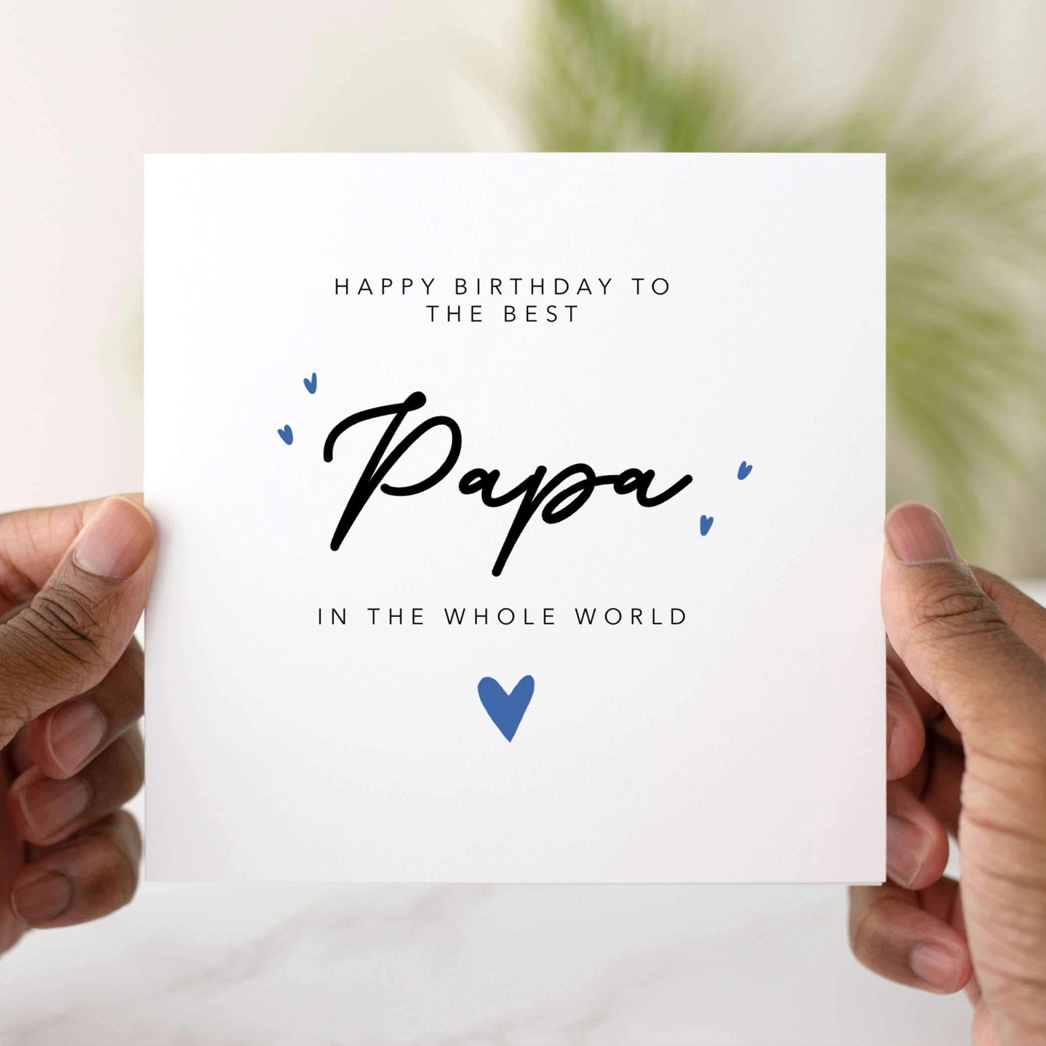 Simple Papa Birthday Card
