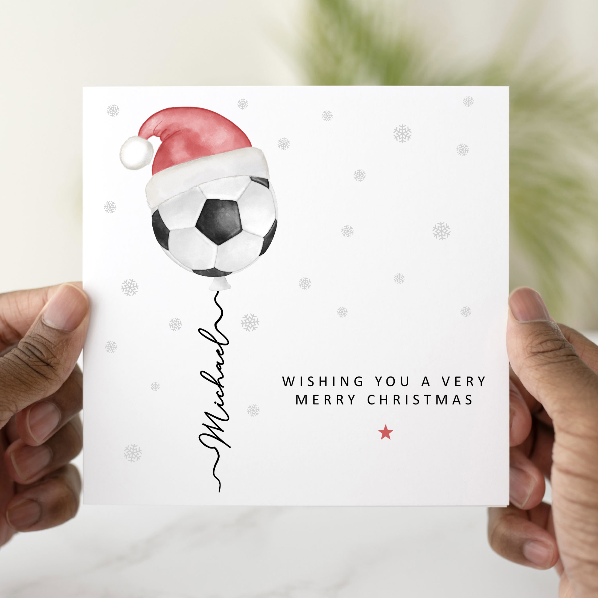 Personalised Football Christmas Card