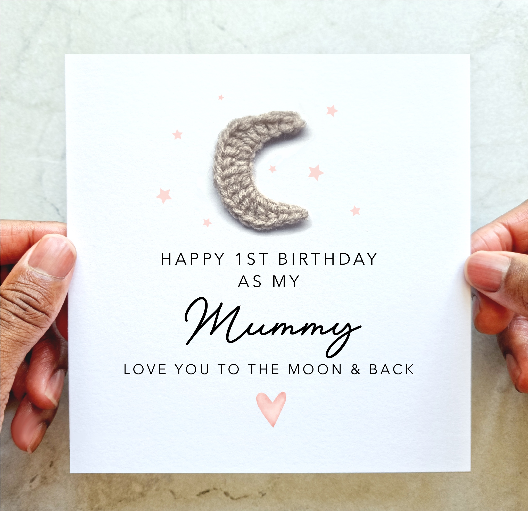 1st Birthday As My Mummy Card - Crochet Moon