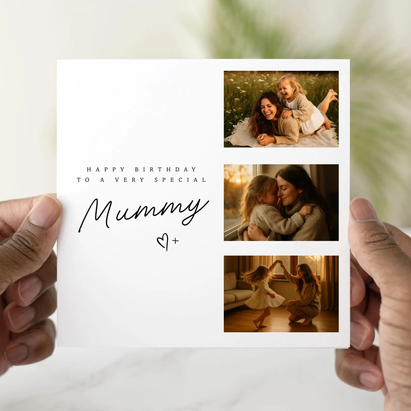Personalised Mummy Birthday Card - Add Your Own Photos