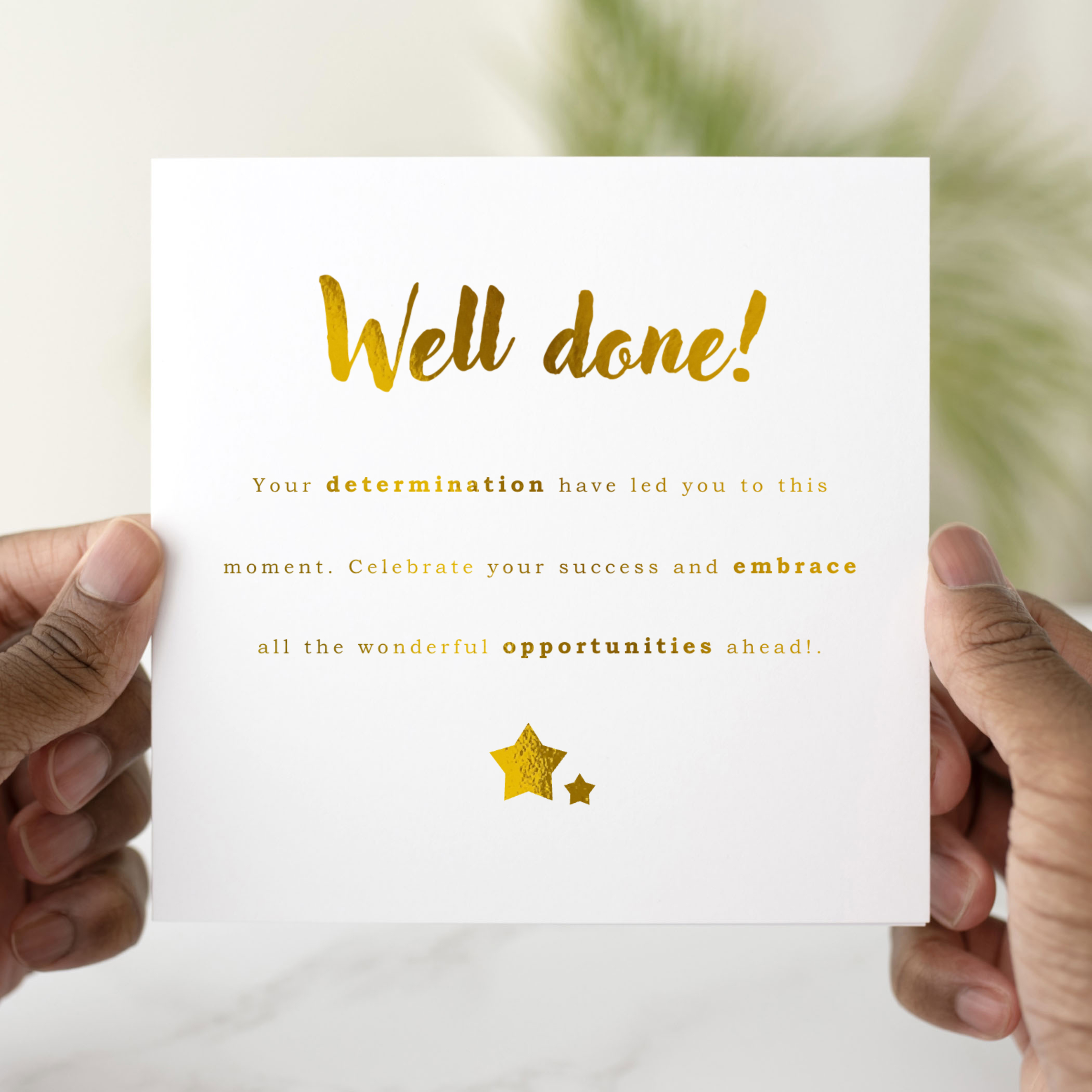 Well Done Card - Gold Foil