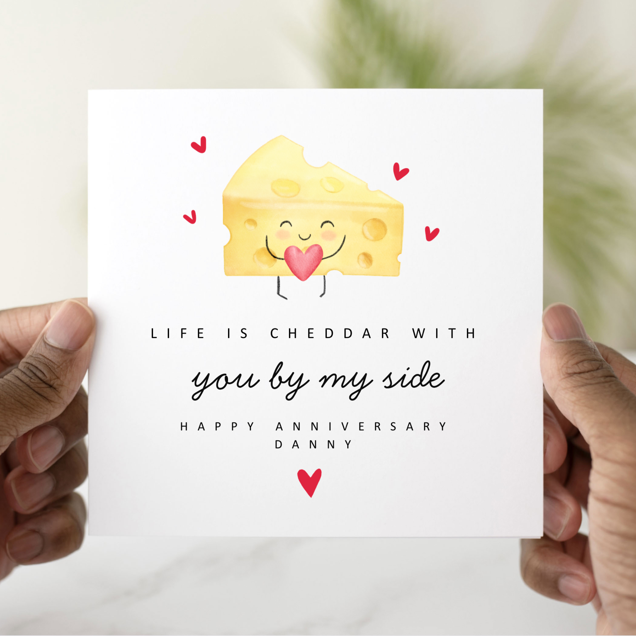 Personalised Cheese Anniversary Card