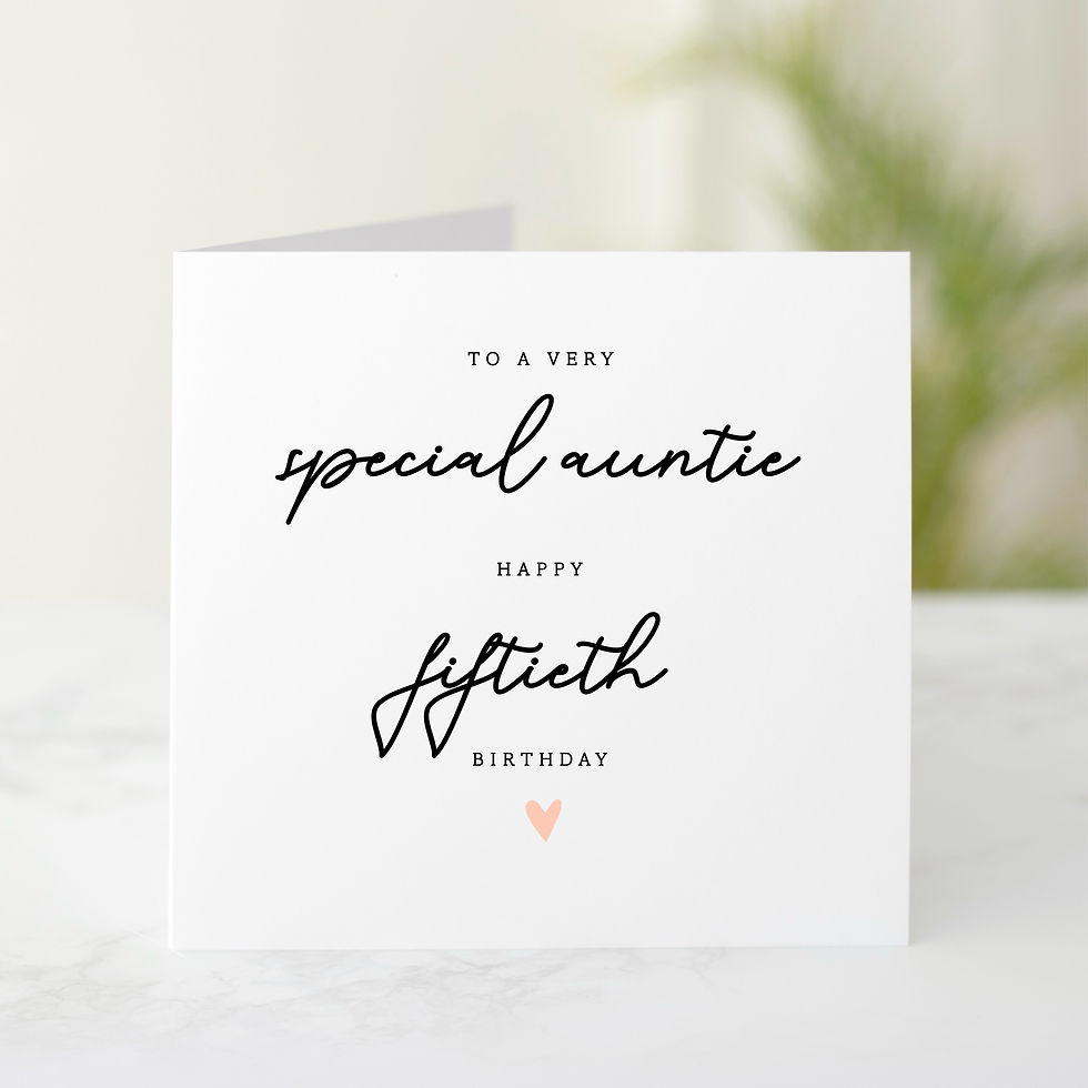 Auntie 50th Birthday Card