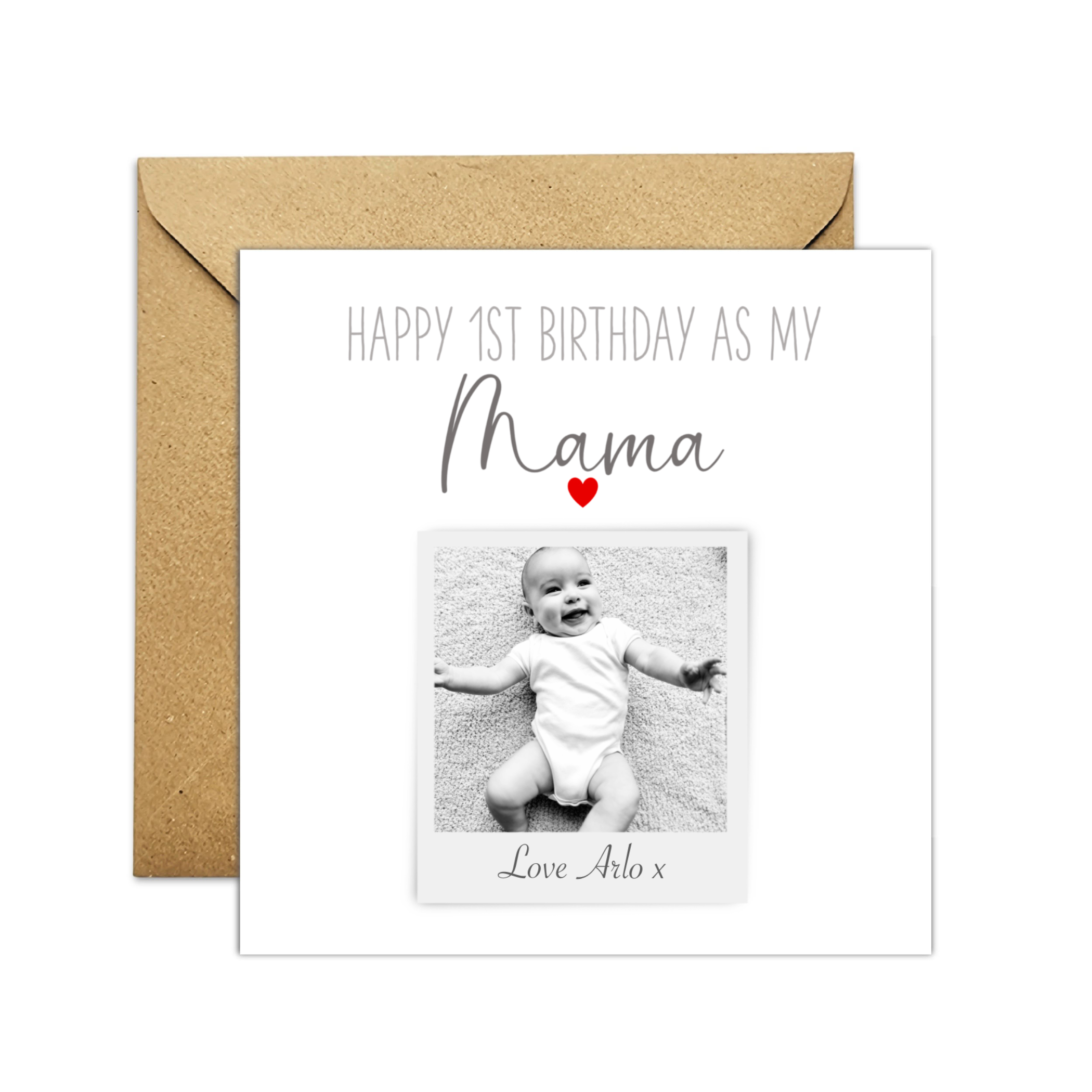 Personalised 1st Mama Birthday Card - Photo Card