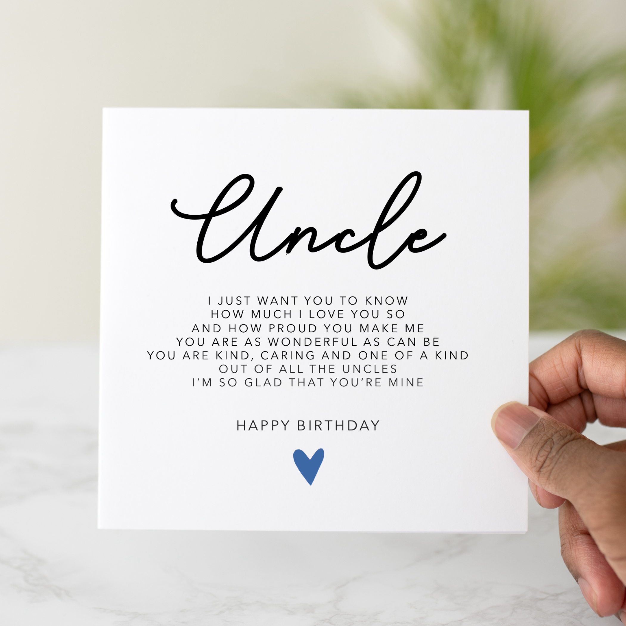Uncle Birthday Card - Meaningful