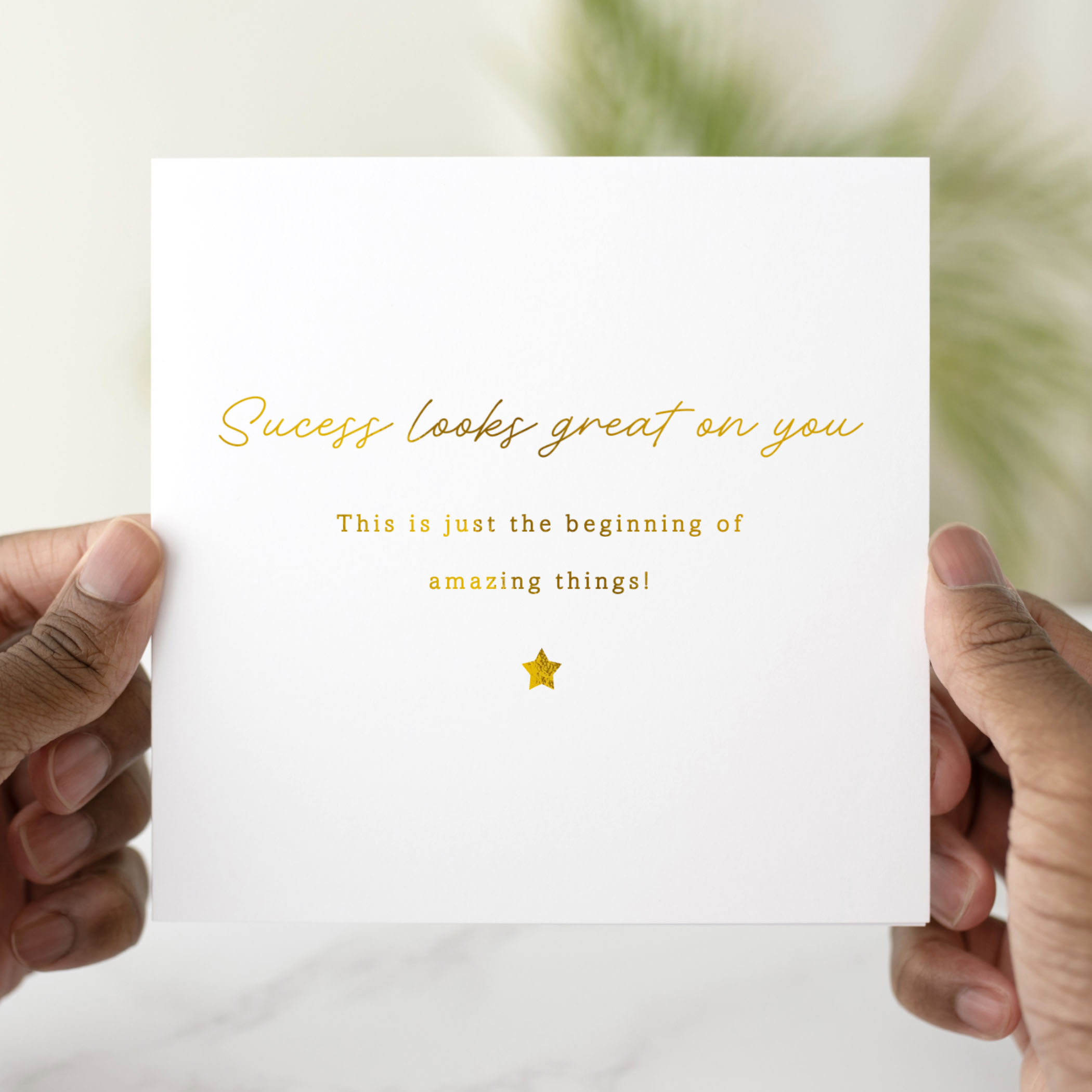 Congratulations Card - Great On You  - Gold Foil