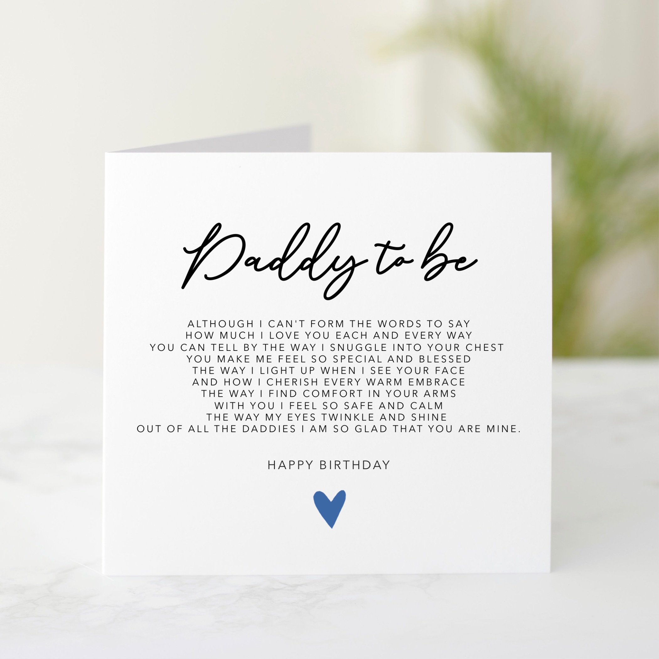 Poem Daddy To Be Birthday Card