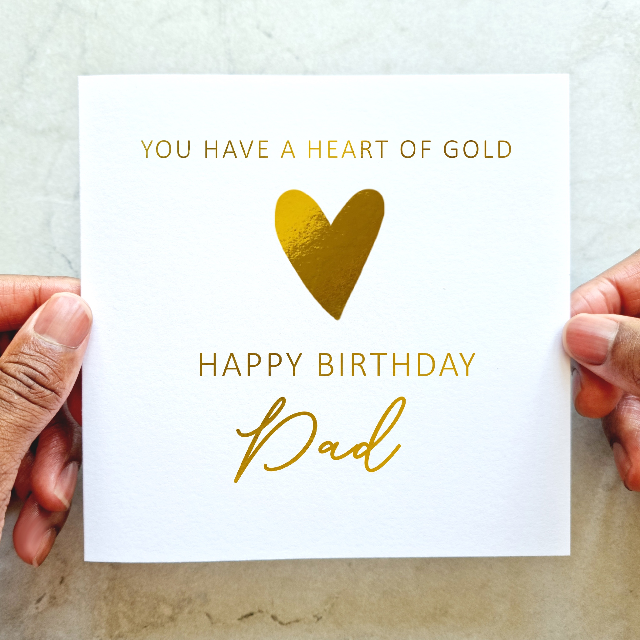 Personalised Birthday Card - Any Recipient - Gold Foil