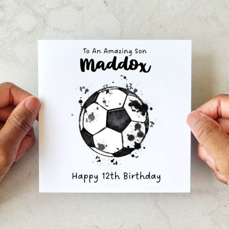 Personalised Football Birthday Card - Any recipient & Age