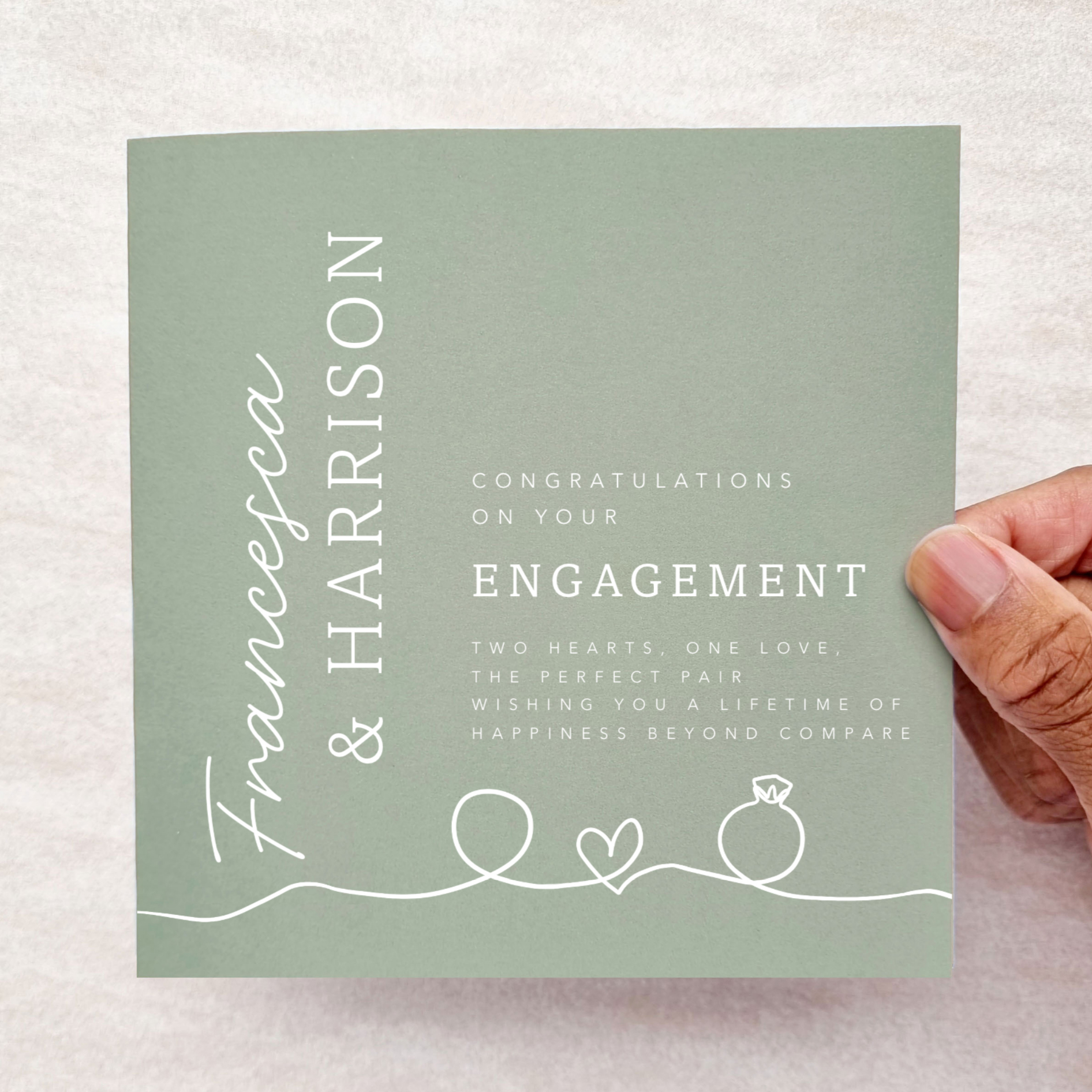 Personalised Engagement Card - Verse