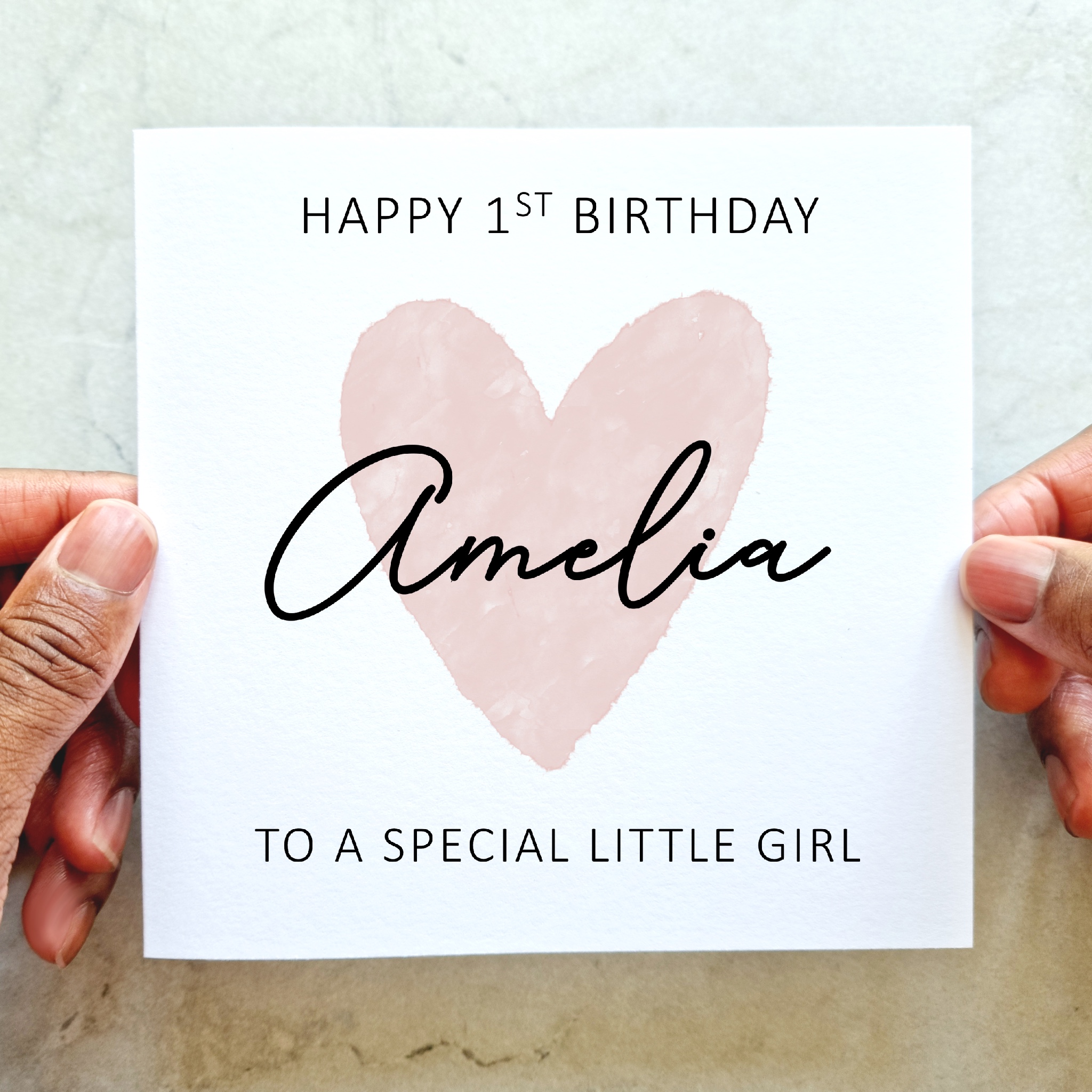 Personalised 1st Birthday Card - Little Girl