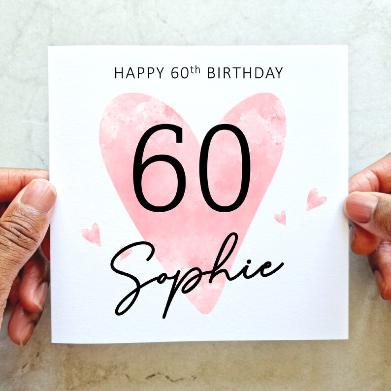 Personalised 60th Birthday Card - Balloons