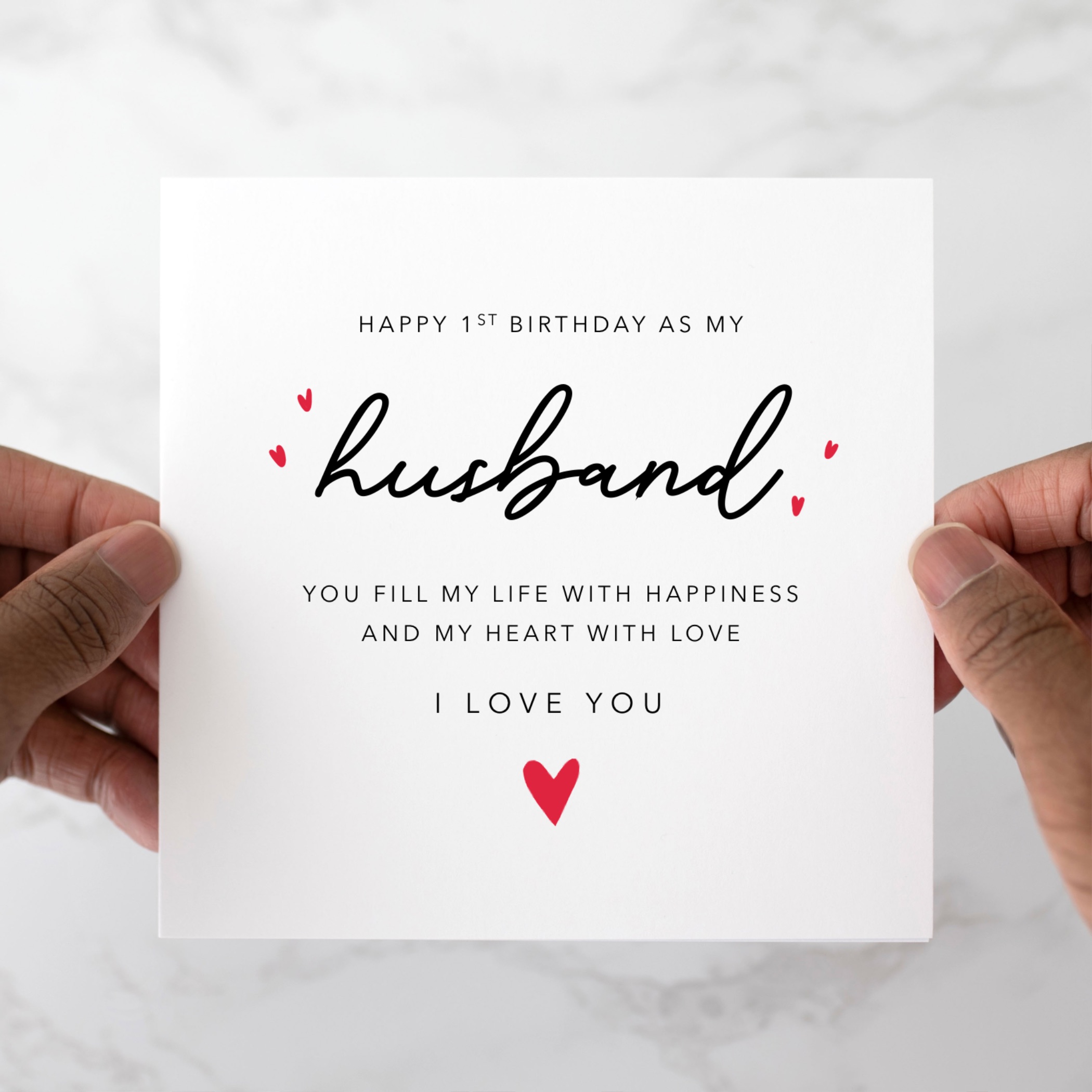 1st Birthday As MY Husband Card