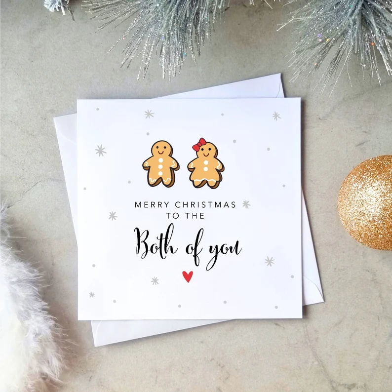 Both Of You Christmas Card - Gingerbread men