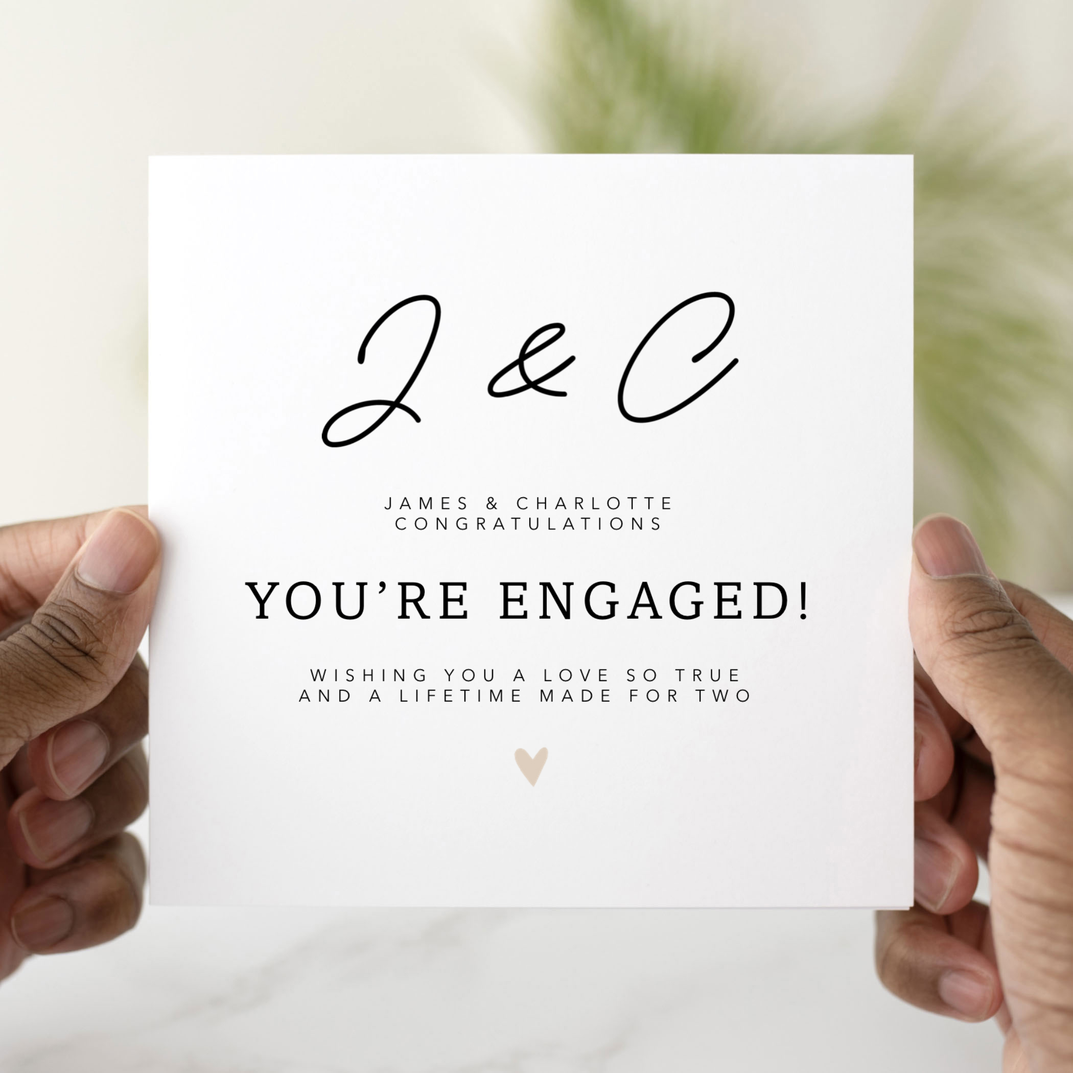 Poem Personalised Engagement Card - You're Engaged