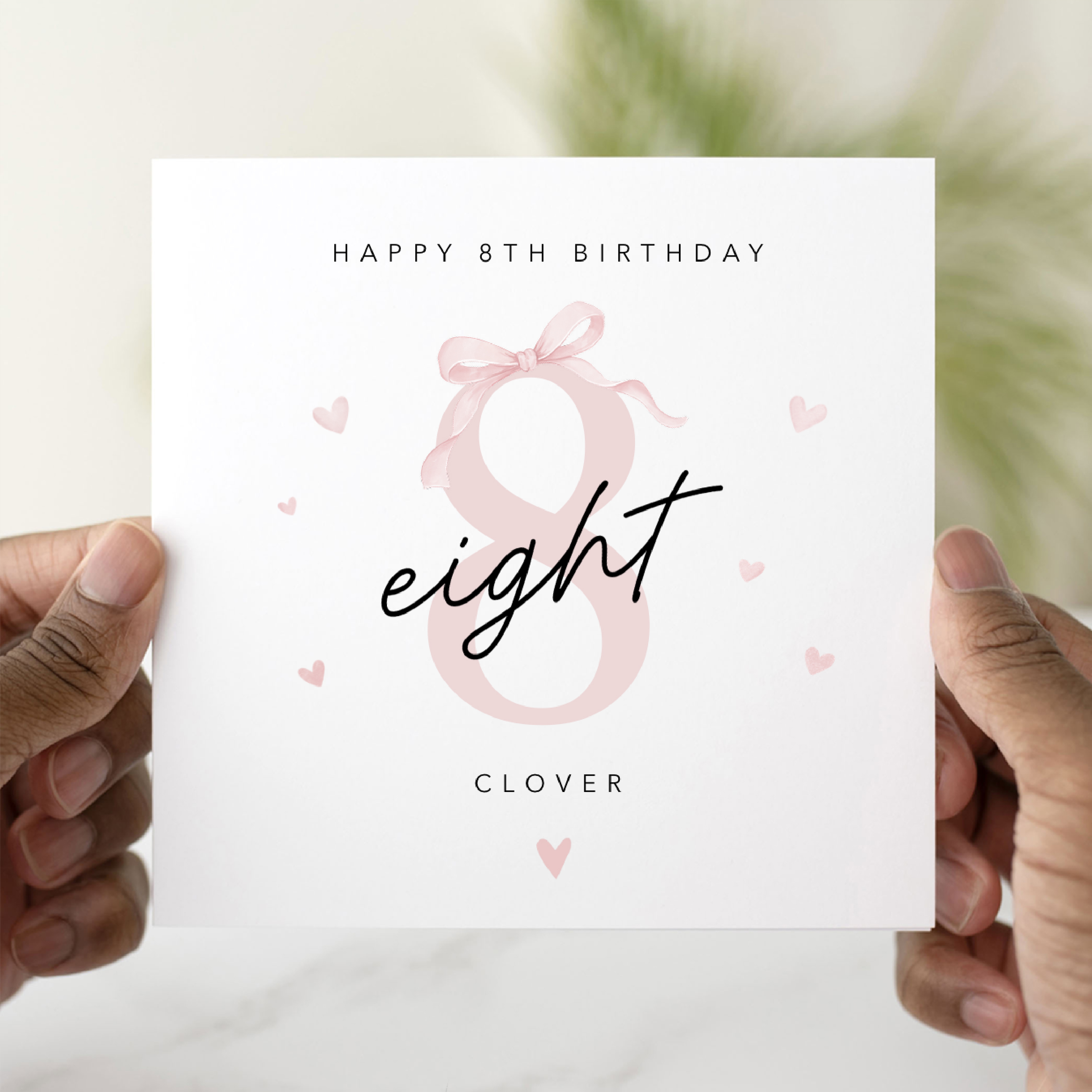 Personalised 8th Birthday Card