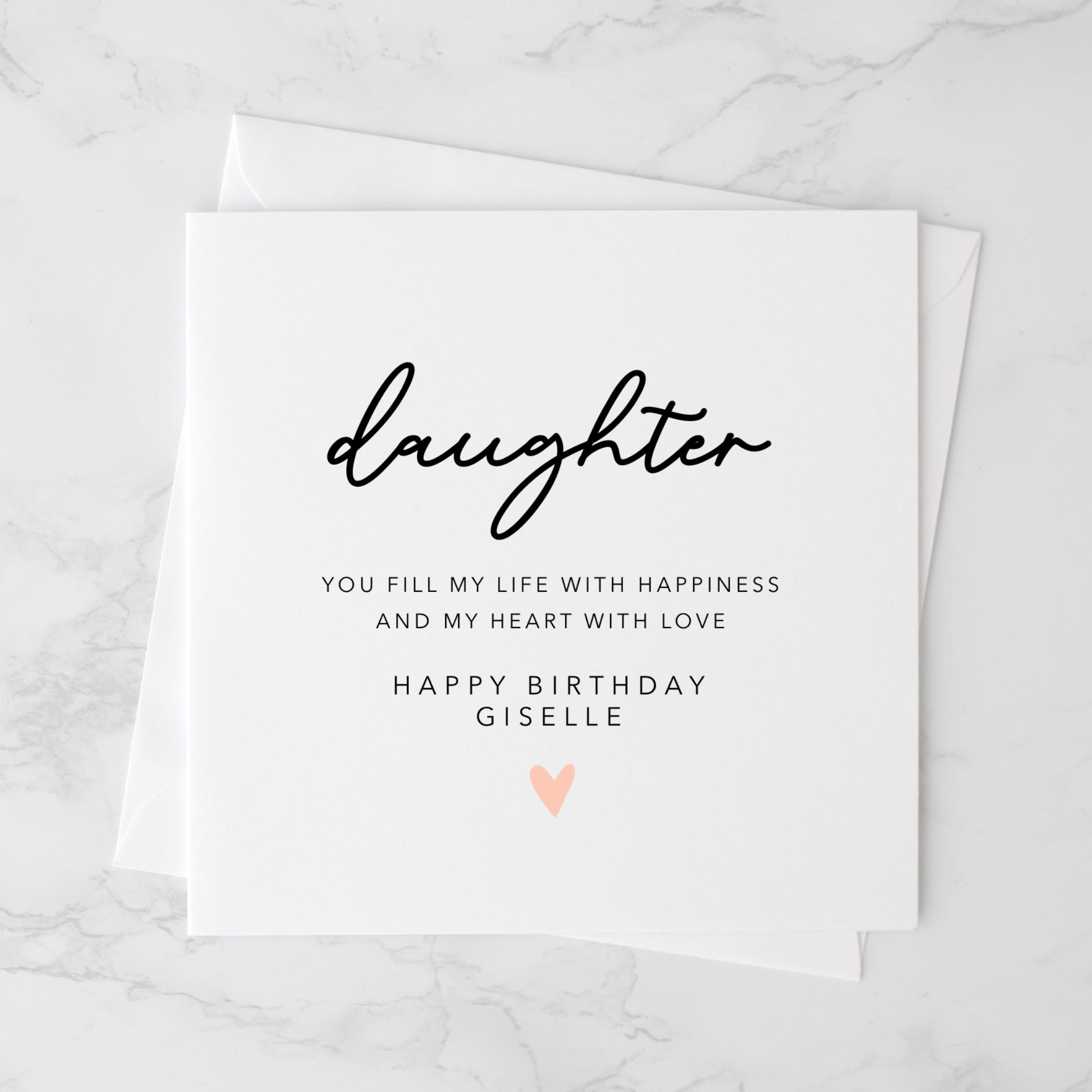 Personalised Daughter Birthday Card - Happiness